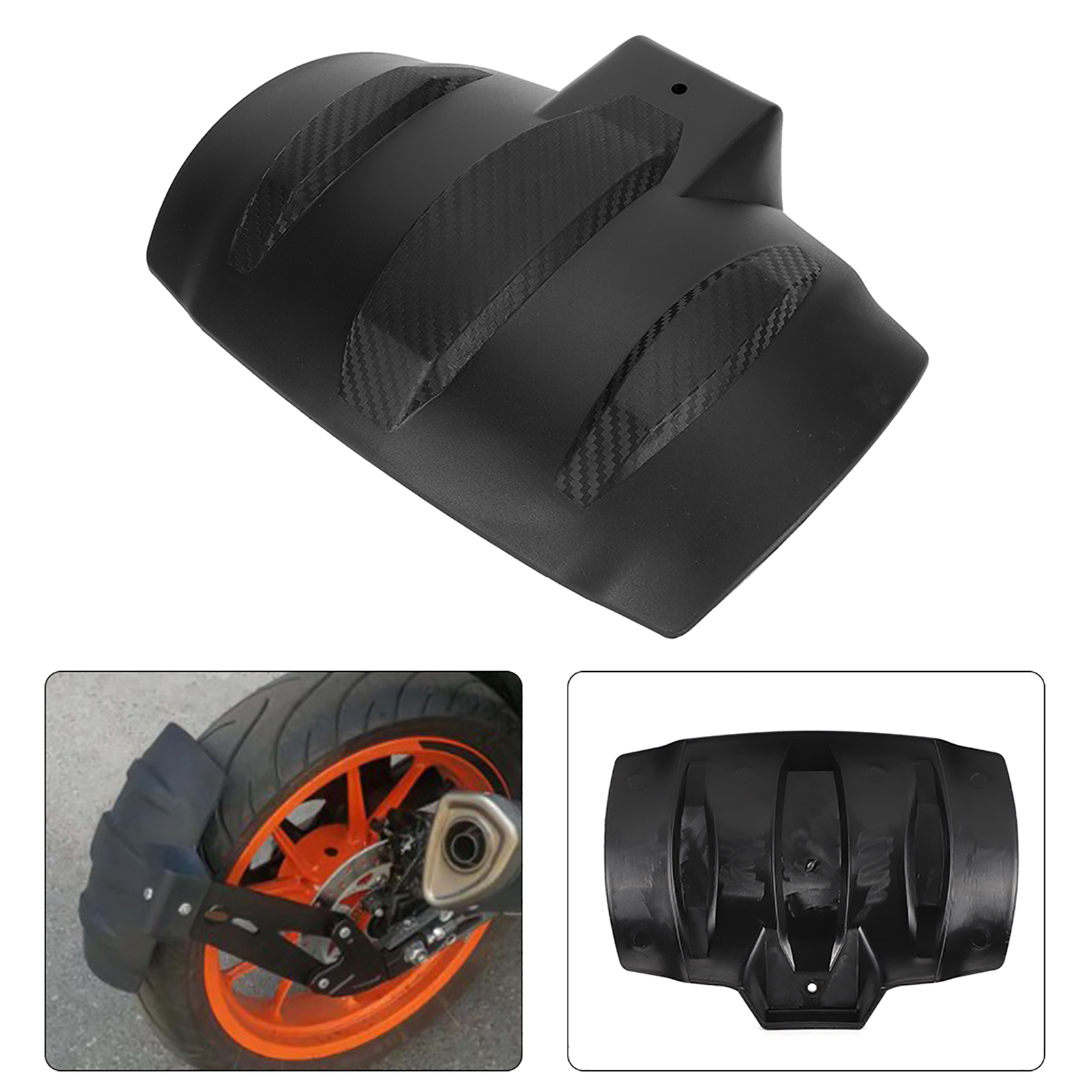 Motorrad-hinterradschutzblech Mit Carbonfaser-textur, Passend Für 390 2017–2018