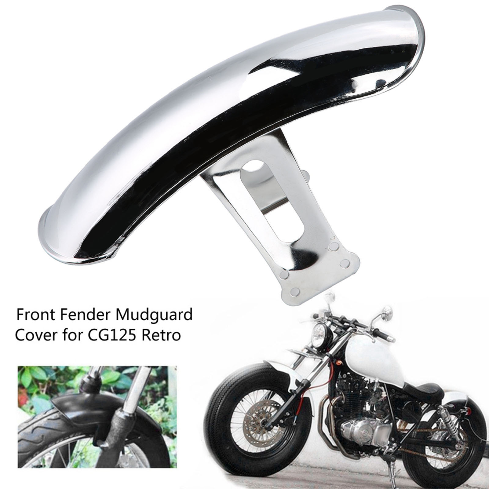 Retro Cg125 Motorrad-vorderradkotflügel, Verchromte Kotflügelabdeckung, Klassisches Motorradzubehör, Schlammschutz.