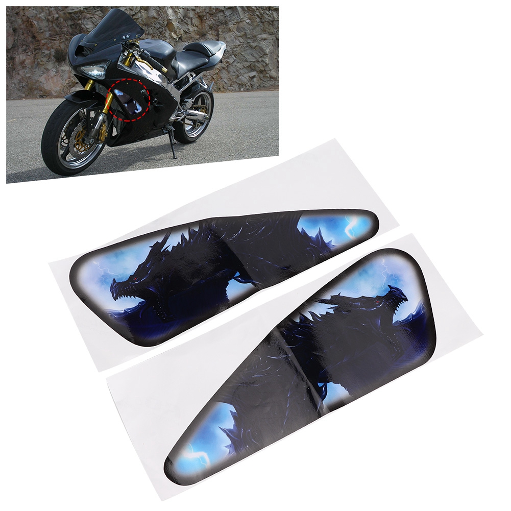 2 Stück 3d-motorradaufkleber Aus Pvc, Karosserieschutz, Dekorzubehör, Universell
