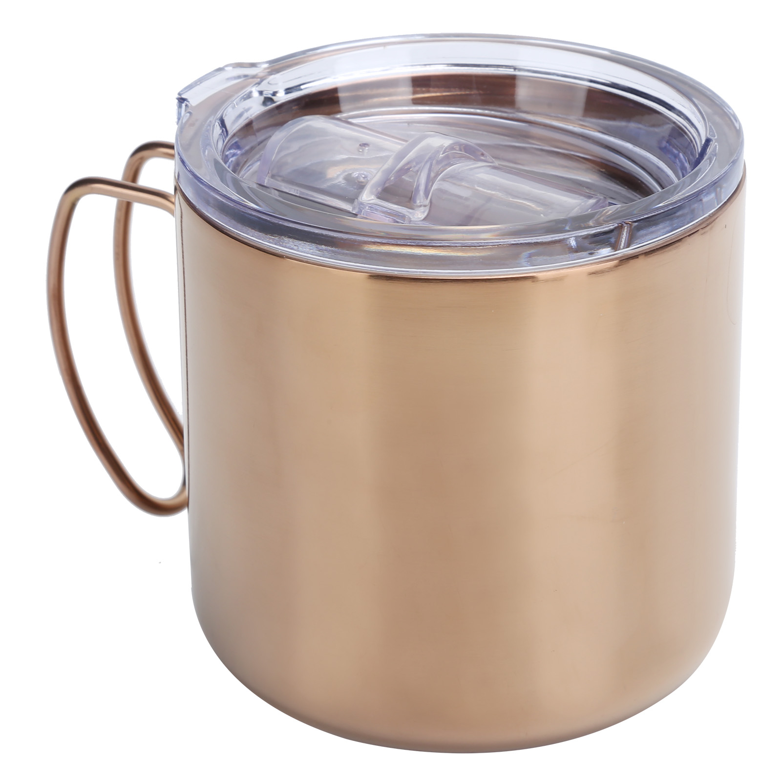 Retro-kaffeebecher Aus Edelstahl 304, Doppelwandig Und Hitzebeständig, Mit Deckel, Für Picknicks Und Grillabende