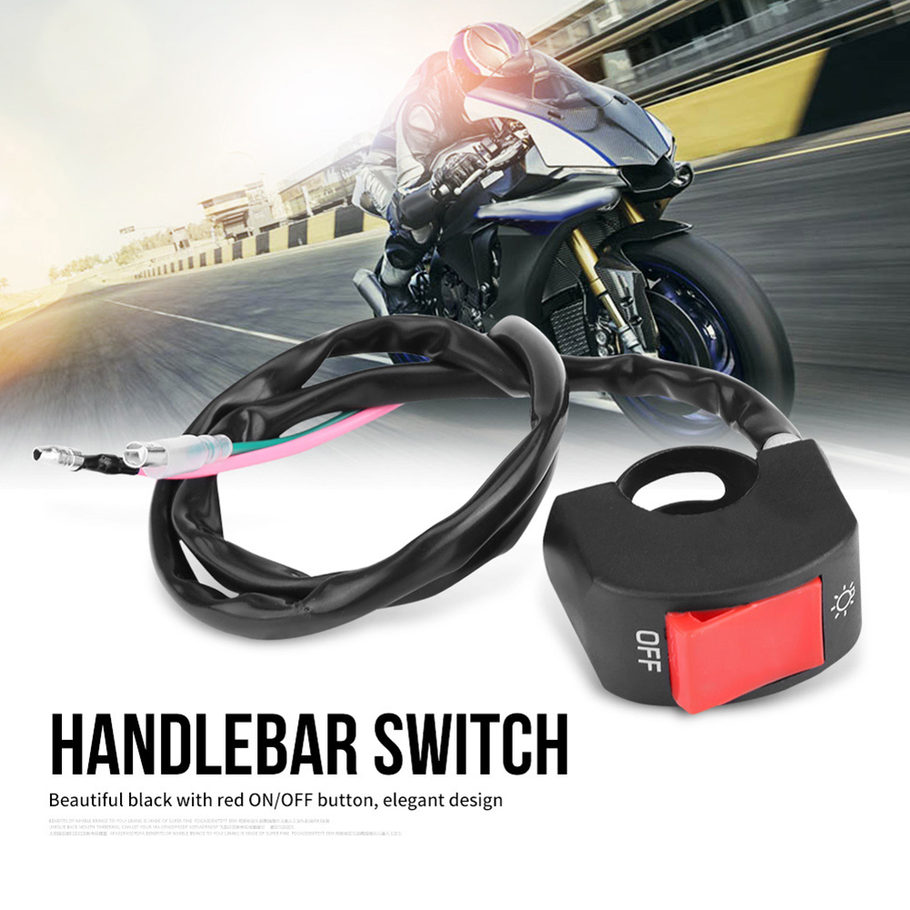 Universeller 22-mm-7/8"-motorradlenkerschalter Für Scheinwerfer Und Nebelscheinwerfer, Ein/aus-taste, Lichtsteuerung, Motorradteil, Standardkompatibel, Praktisch Und Robust.