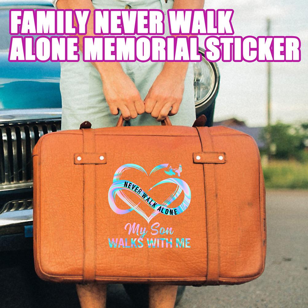 „never Walk Alone“-familienaufkleber – 3er-set Aufkleber Für Auto, Gepäck, Laptop, Kühlschrank, Motorrad, Skateboard
