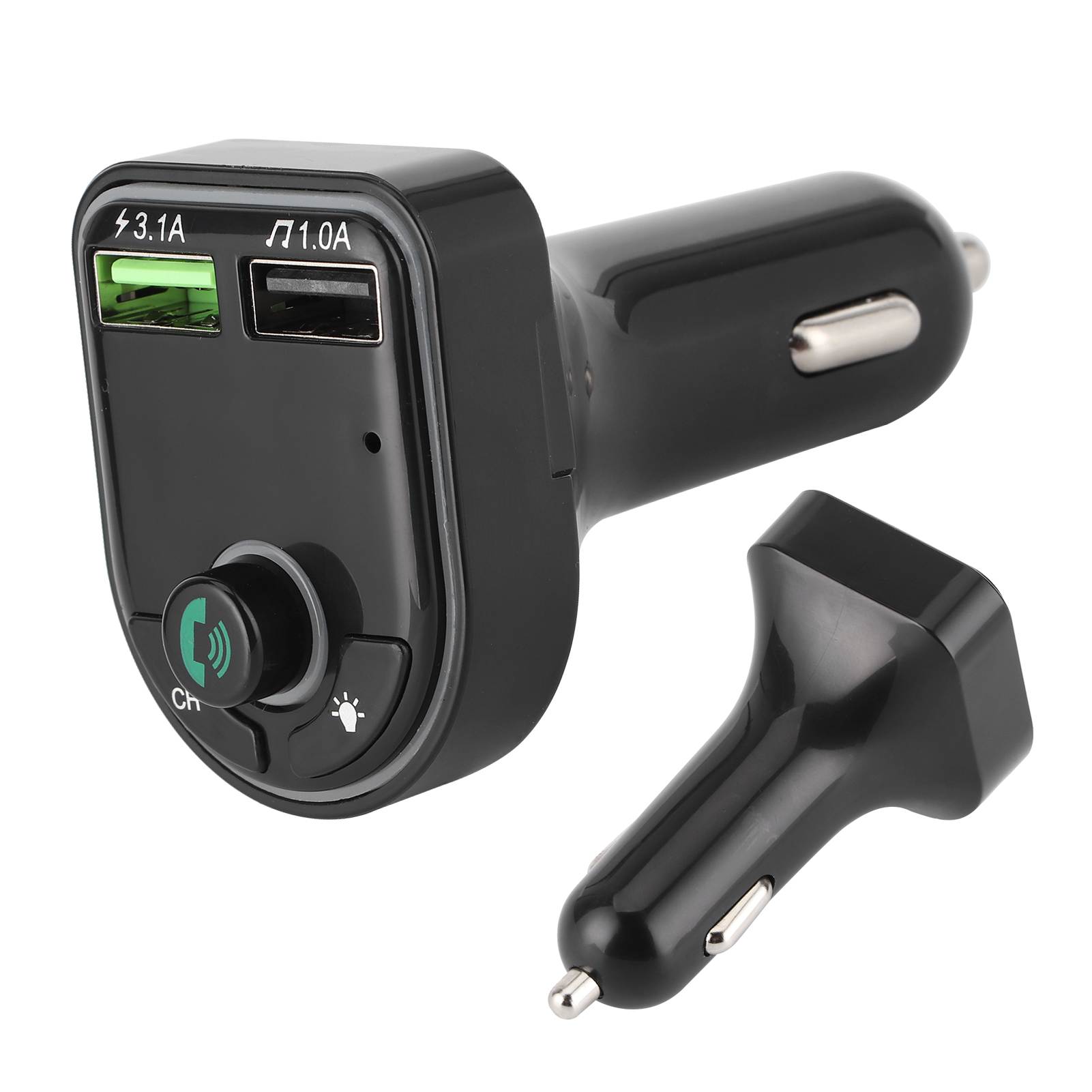 Universeller Bluetooth-mp3-usb-empfänger Fürs Auto, Schnellladefunktion Für Smartphones, Kabelloser Musikplayer Mit Farbiger Beleuchtung