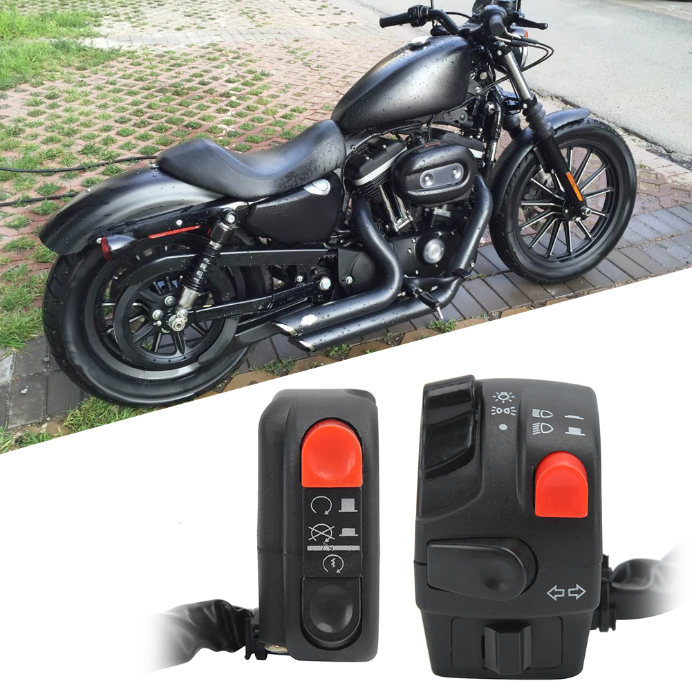 2 Stück Motorrad-lenkerschalter Mit 5 Funktionen, Links/rechts, 22 Mm (0,9 Zoll), Passend Für Honda