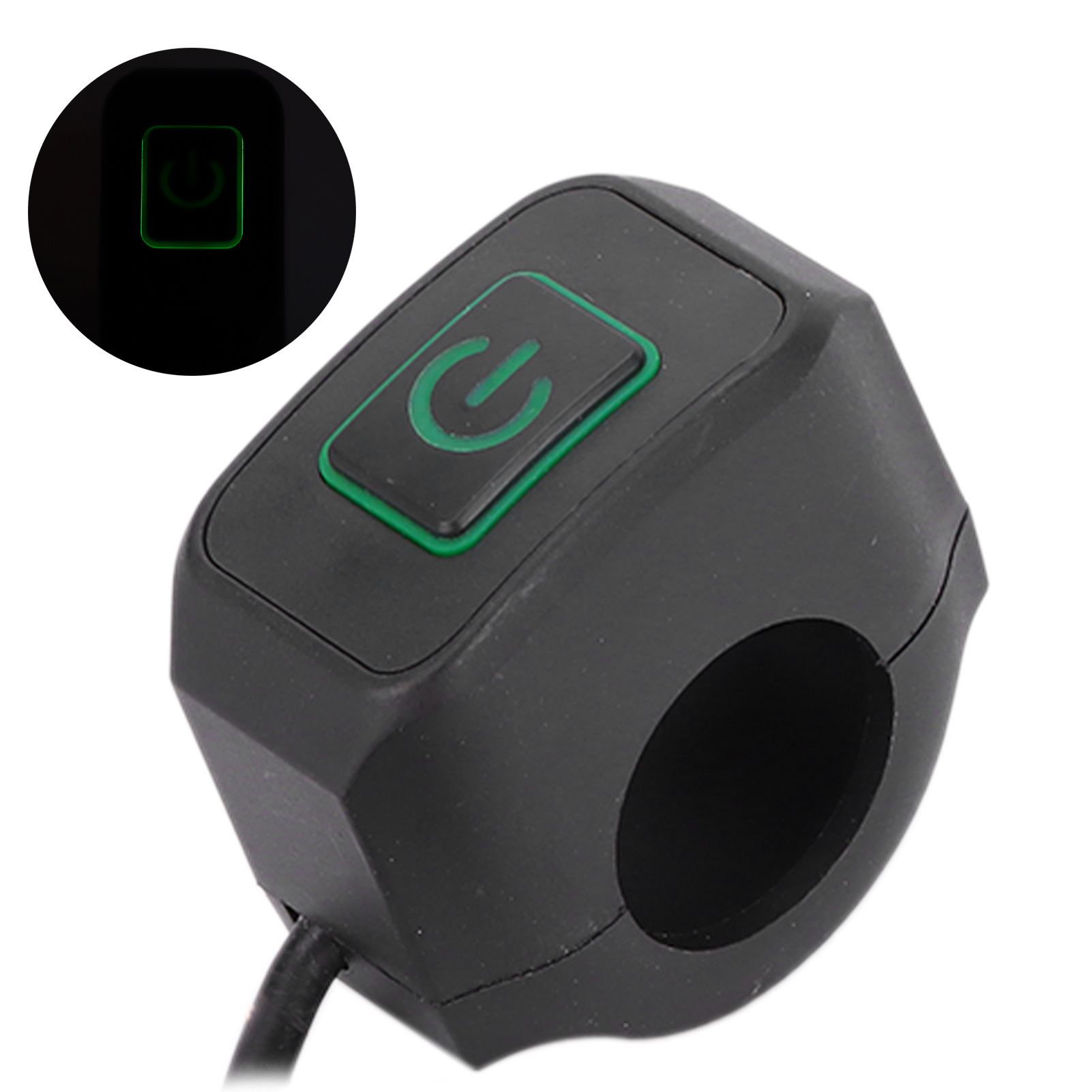 22-mm-motorradlenkerschalter, Wasserdicht, Universell Für Scheinwerfer, Grün