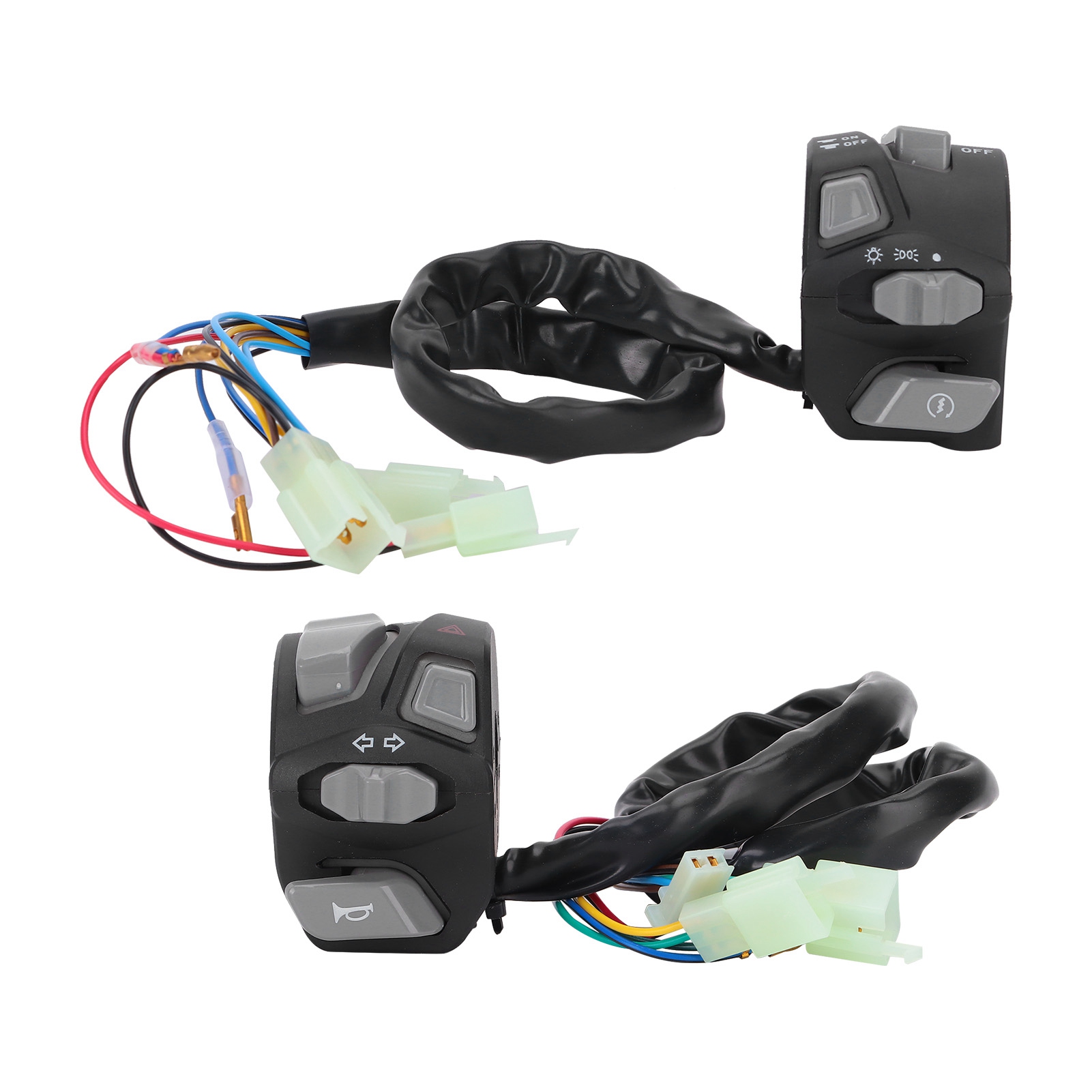Universeller, Wasserdichter 22-mm-motorradlenkerschalter, Bedienknopf Für Blinker Und Weiße Lichter