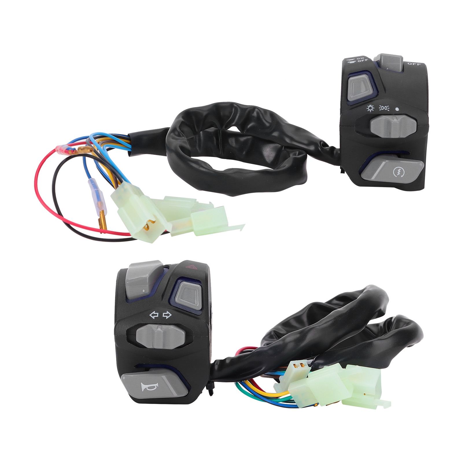 22 Mm Wasserdichter Universal-motorradlenkerschalter Mit Blinkerfunktion Und Blauer Beleuchtung