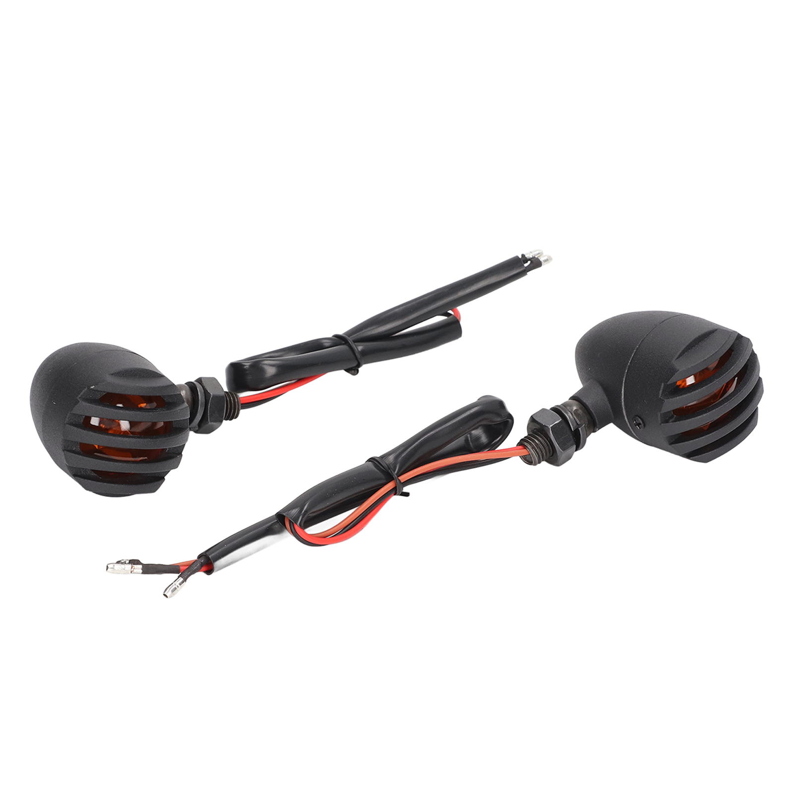 Universelle Motorradblinker Mit Schutzgitter, 3-adrig, Retro-design, 10-mm-bohrung, Ersatzpaar