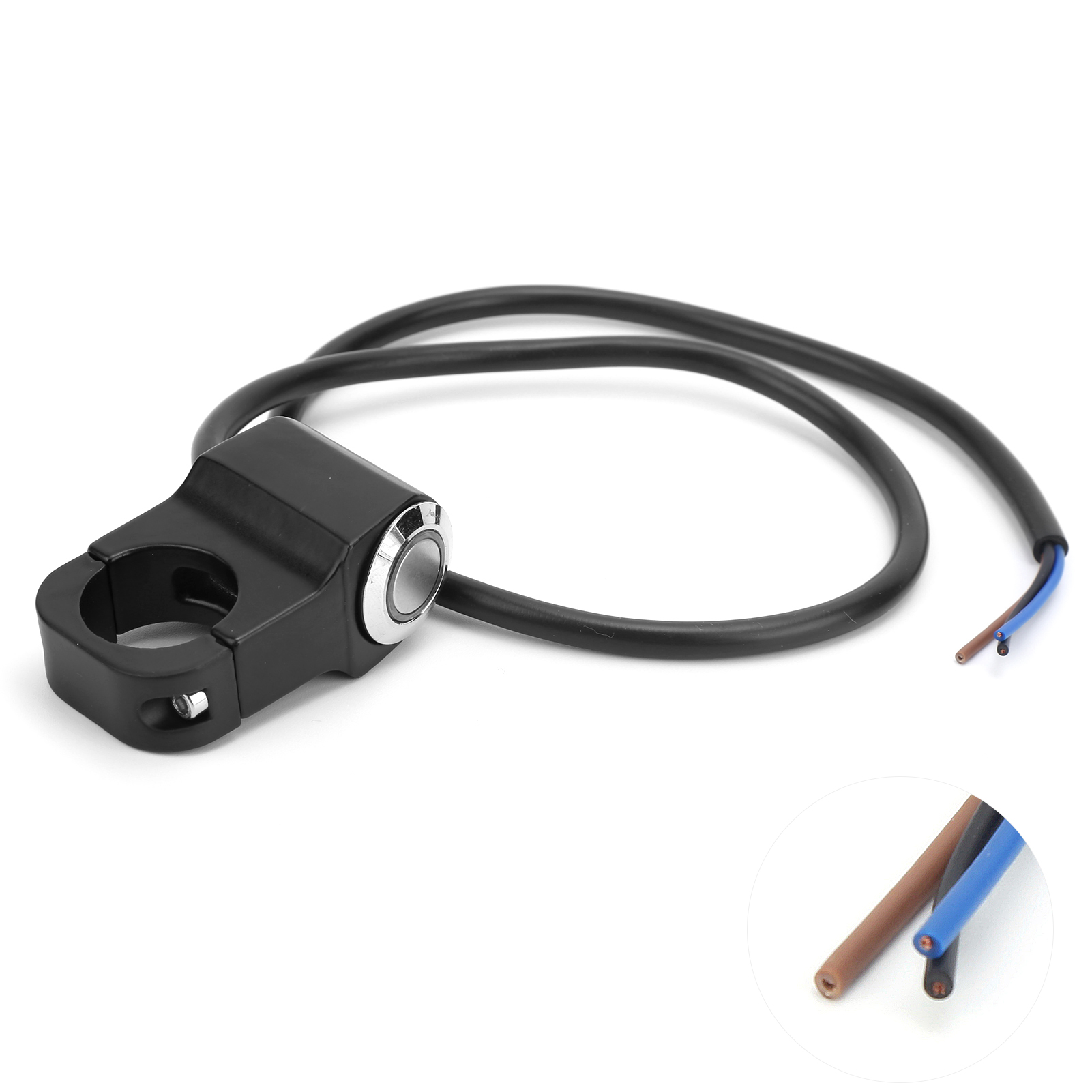 Motorrad-lenkerschalter 22 Mm 7/8 Zoll, Blaue Led-anzeige Ein/aus, Universell Für Atv/utv-schalter