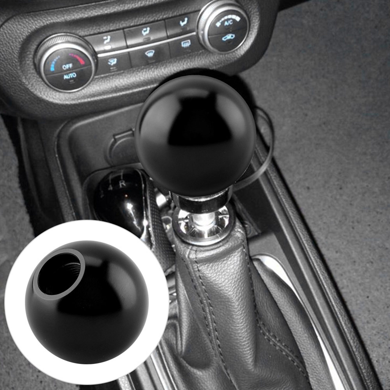 Universeller, Schwarzer Schaltknauf, Runder, Kugelförmiger Knauf, Schalthebel Für Autos, Ersatzteil Für Den Fahrzeuginnenraum.