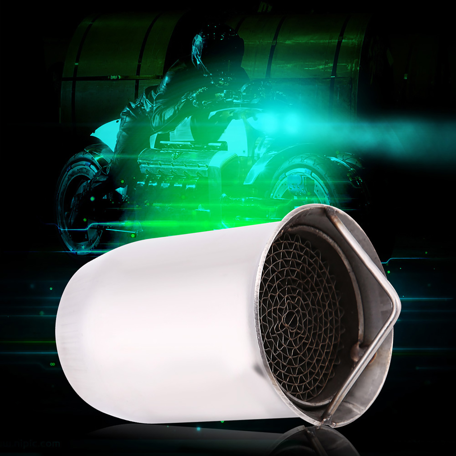 51-mm-einsatzschalldämpfer Für Universelle Motorradauspuffanlagen, Geräuschdämpfungsschalldämpfer Typ 4, Interner Motorradschalldämpfer, Zubehör Zur Geräuschdämpfung, Kompatibel Mit Verschiedenen Mode