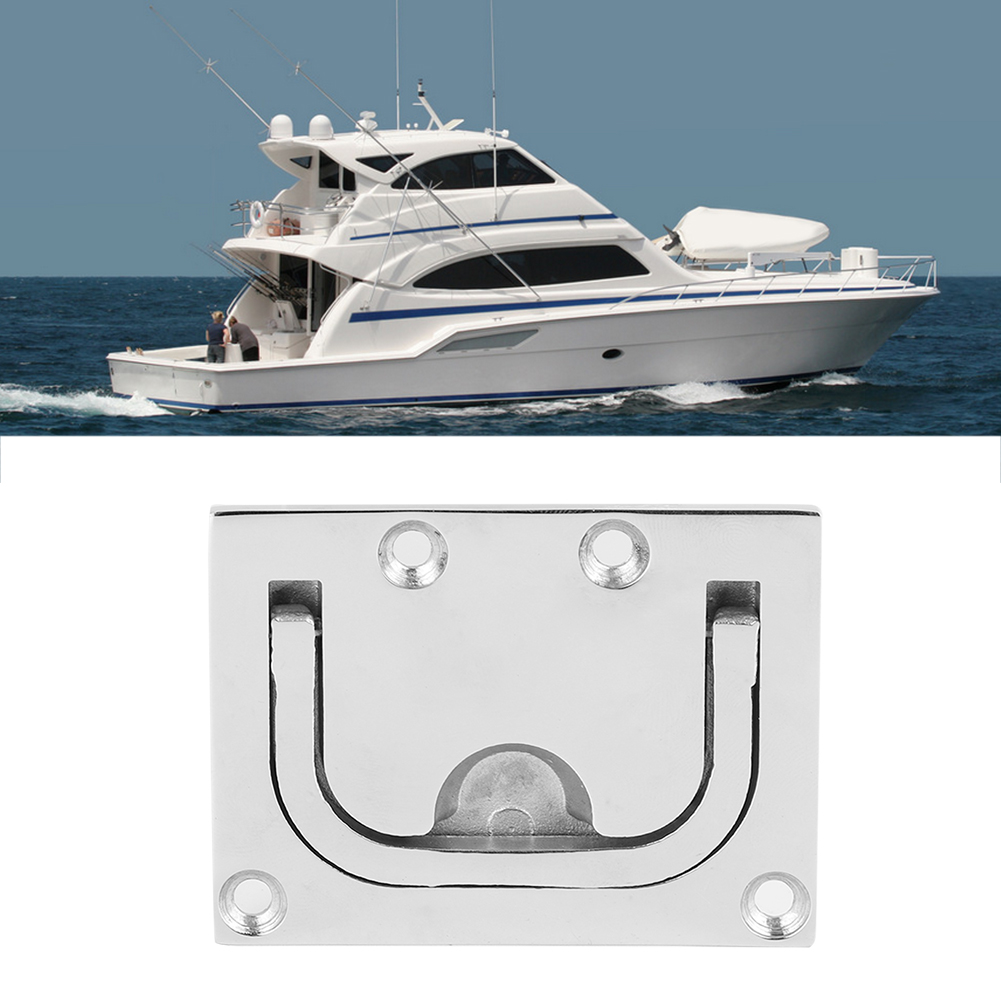 Versenkter, Quadratischer Zuggriff Aus Edelstahl 316, Hebering Für Boote, Deckzubehör, Robuste Bootsbeschläge