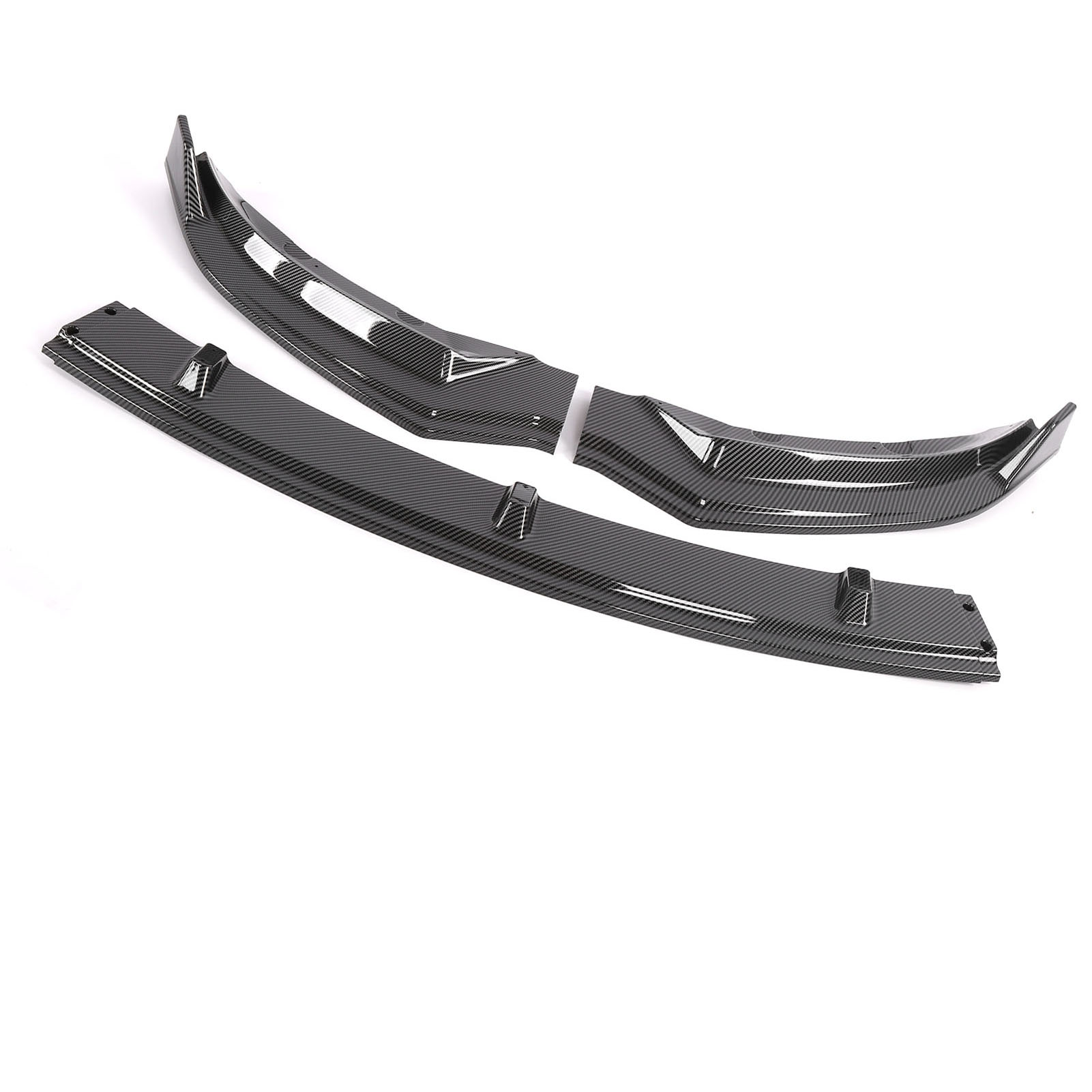 3x Frontstoßstangen-lippenspoiler-schutzleiste In Carbonfaser-optik Als Ersatz Für Tesla Model 3 2017-2021