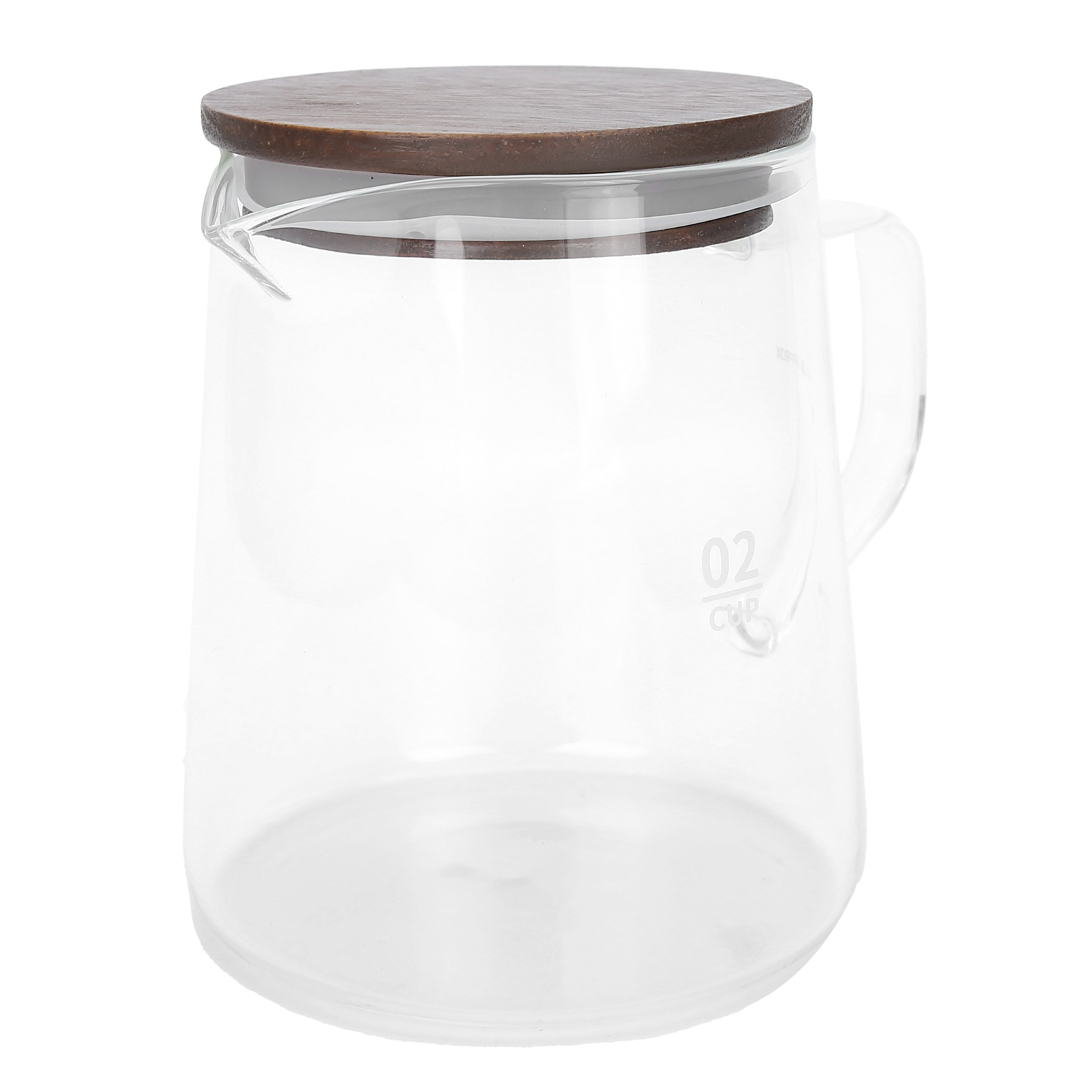 Kaffeekanne Mit Deckel, Hitzebeständiges Glas, Isolierter Griff, Wasserkocher Für Tee, Milch, Saft (500 Ml)