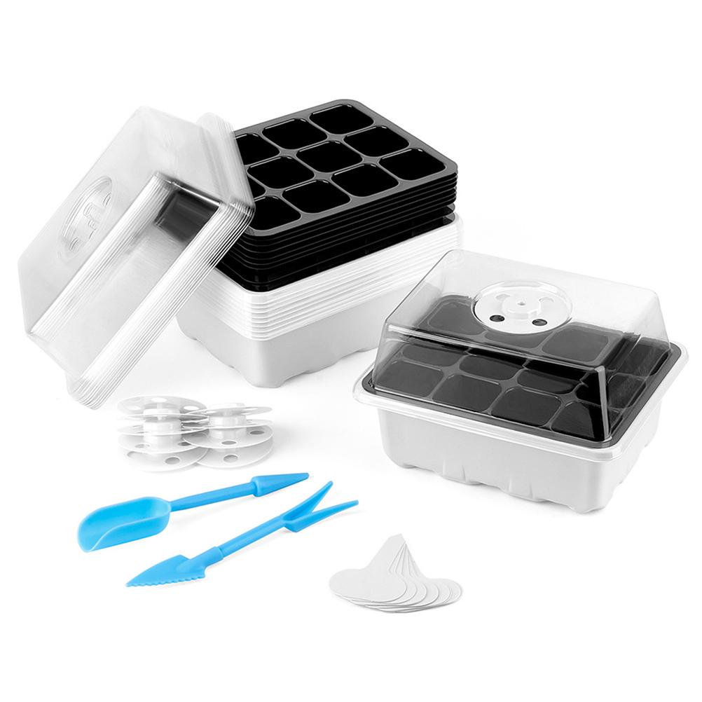 Anzuchtbox Mit 12 Zellen, Saatschale Für Zimmerpflanzen, Anzuchtbox Für Jungpflanzen, Garten-set Für Setzlinge