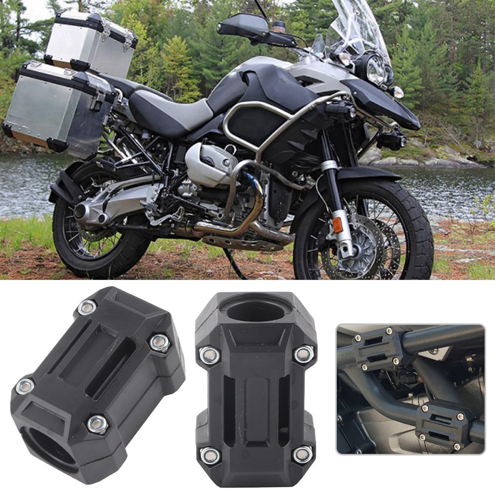 Motorverkleidungsabdeckungen Für Motorräder, 3 Paar, Dekorative Stoßstangenschutzleisten 22/25/28 Mm, Kompatibel Mit R1200gs Und R1150gs, Robust Und Passgenau