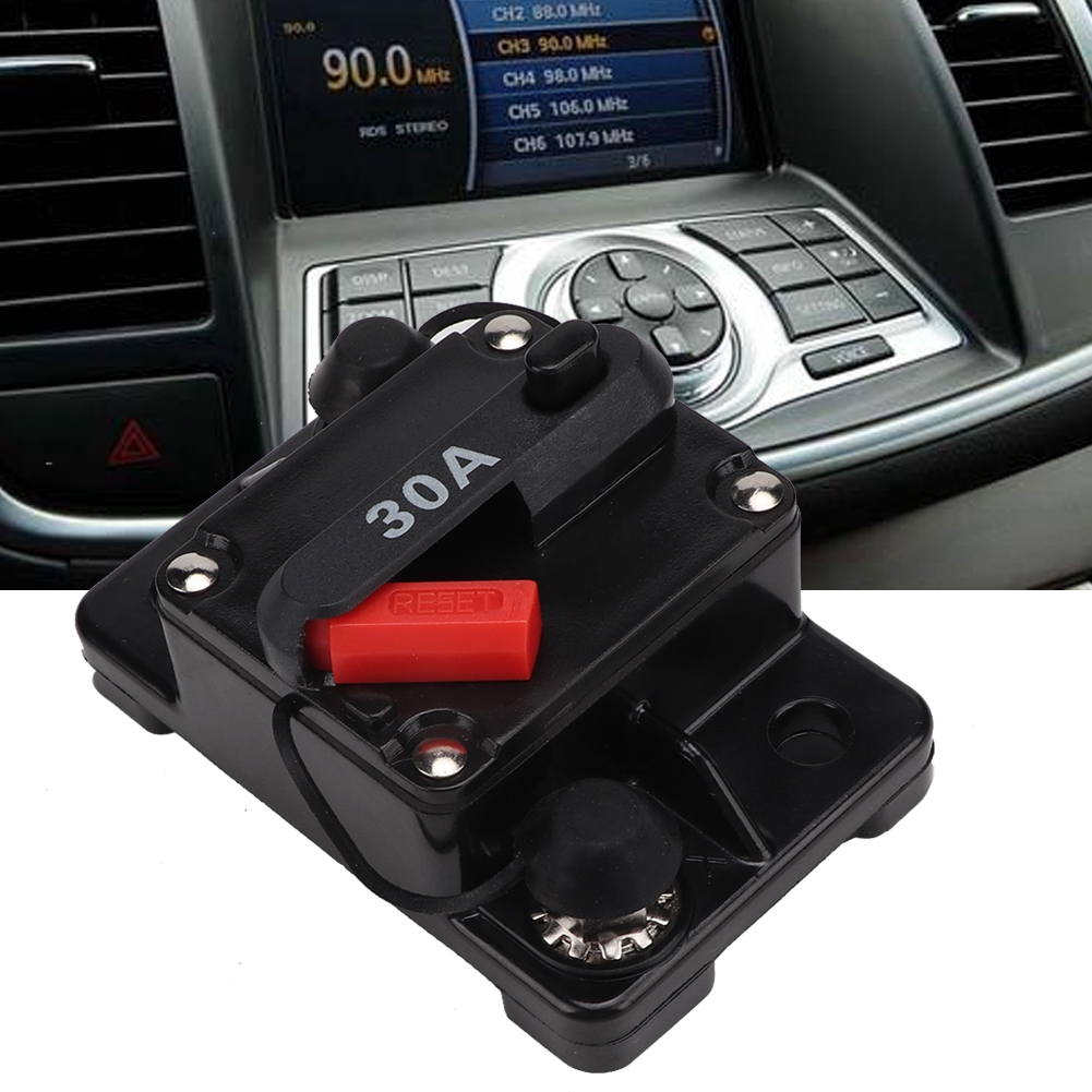 12v 30a Rückstellbare Sicherung Für Autoradio, Automatischer Rücksetz-leistungsschalter, Schutzschaltung Für Autoradio, Wiederverwendbarer 30-ampere-leistungsschalter