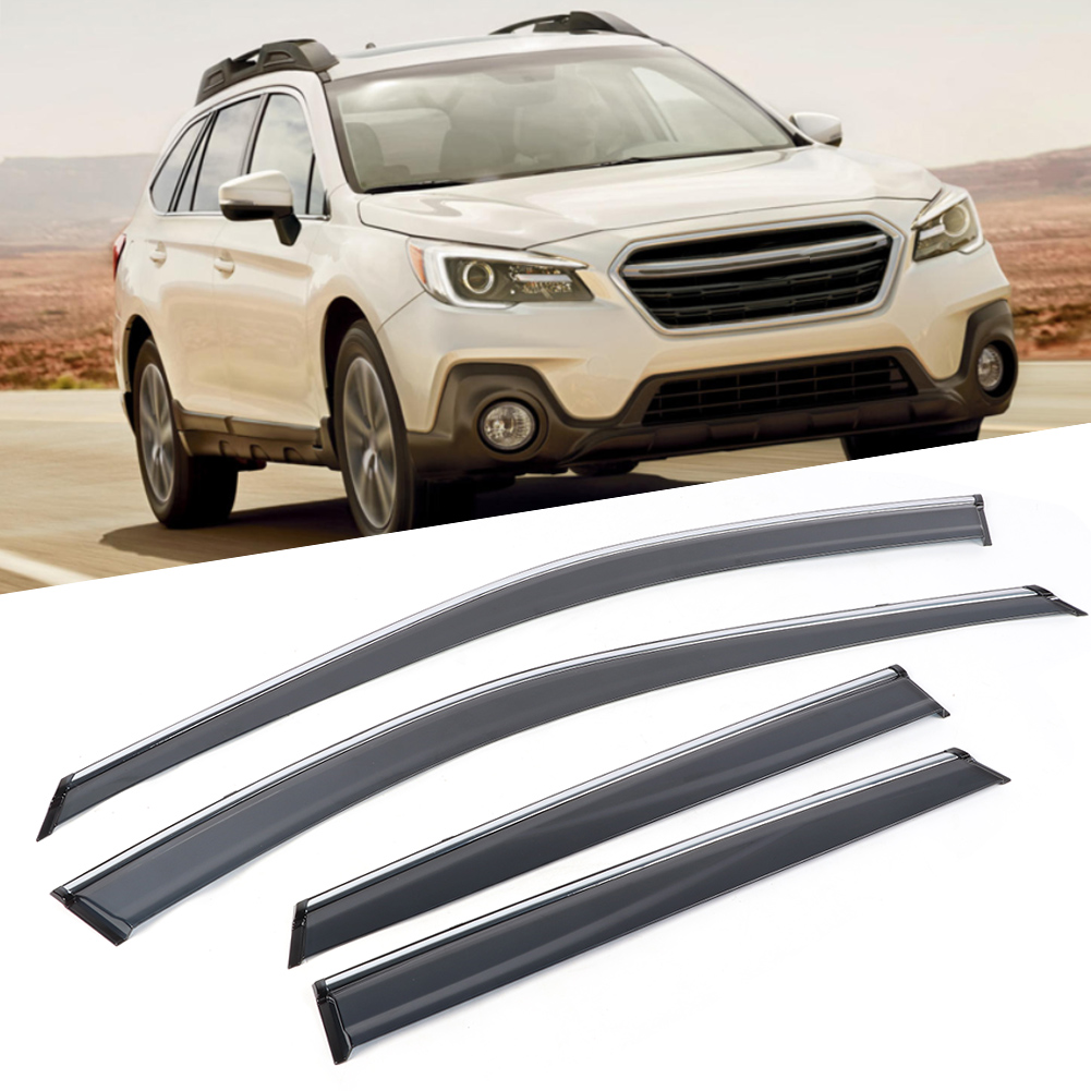 4-teilige Seitliche Sonnenschutzblenden, Regendicht, Getönt, Für Subaru Outback 2015–2019, Außenfensterschutz