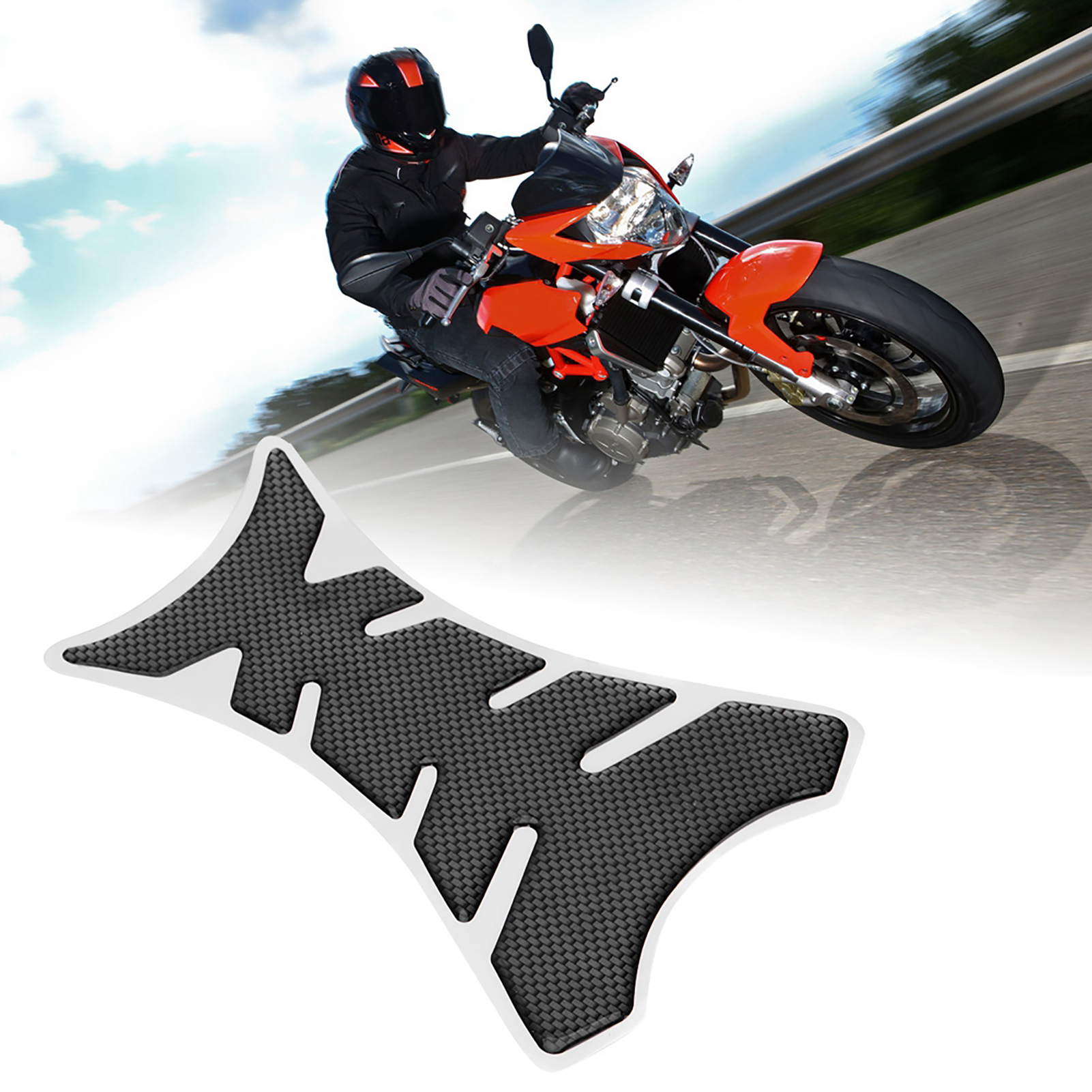 Universeller Motorradtankaufkleber, Antirutschschutz, Kraftstofftankkleber, Motorradgriffset