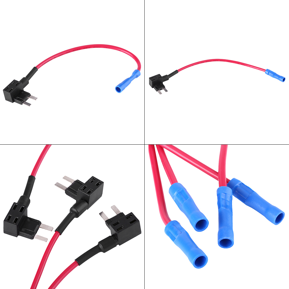 Set Mit 5 Mini-sicherungssockeladaptern Für Kfz-stromkreise, Flachsicherungshalter Für Kfz-stromkreise, Einfach Und Sicher Zu Verwenden
