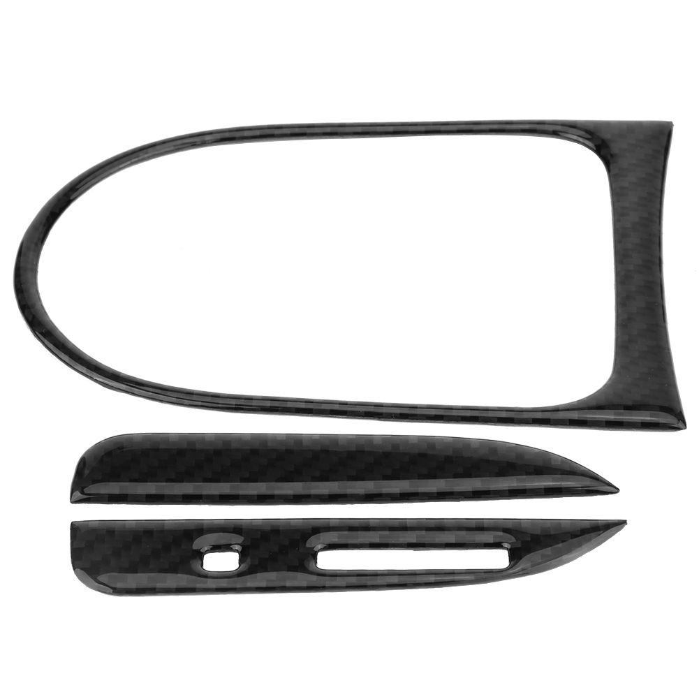 Set Mit 3 Carbonfaser-interieur-zierleistenaufklebern Für Den Schalthebel Des Ford Mustang 2015-2017