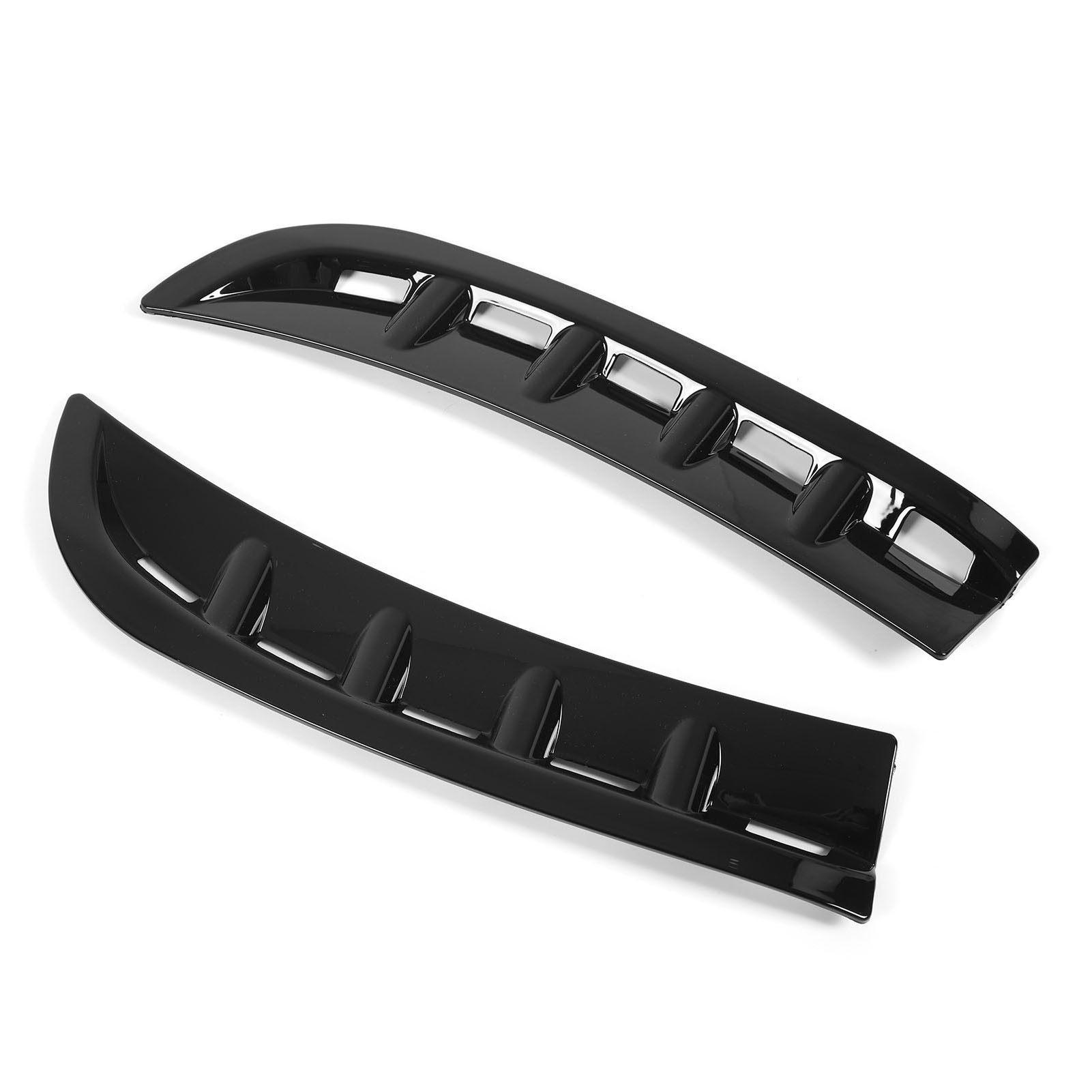 1 Paar Frontstoßstangen-diffusoren (entenschnabel-design), Schutzdiffusor-ersatz Für Mercedes Cls C257 Amg-line, Hochglanzschwarz, 2-seitiges Set