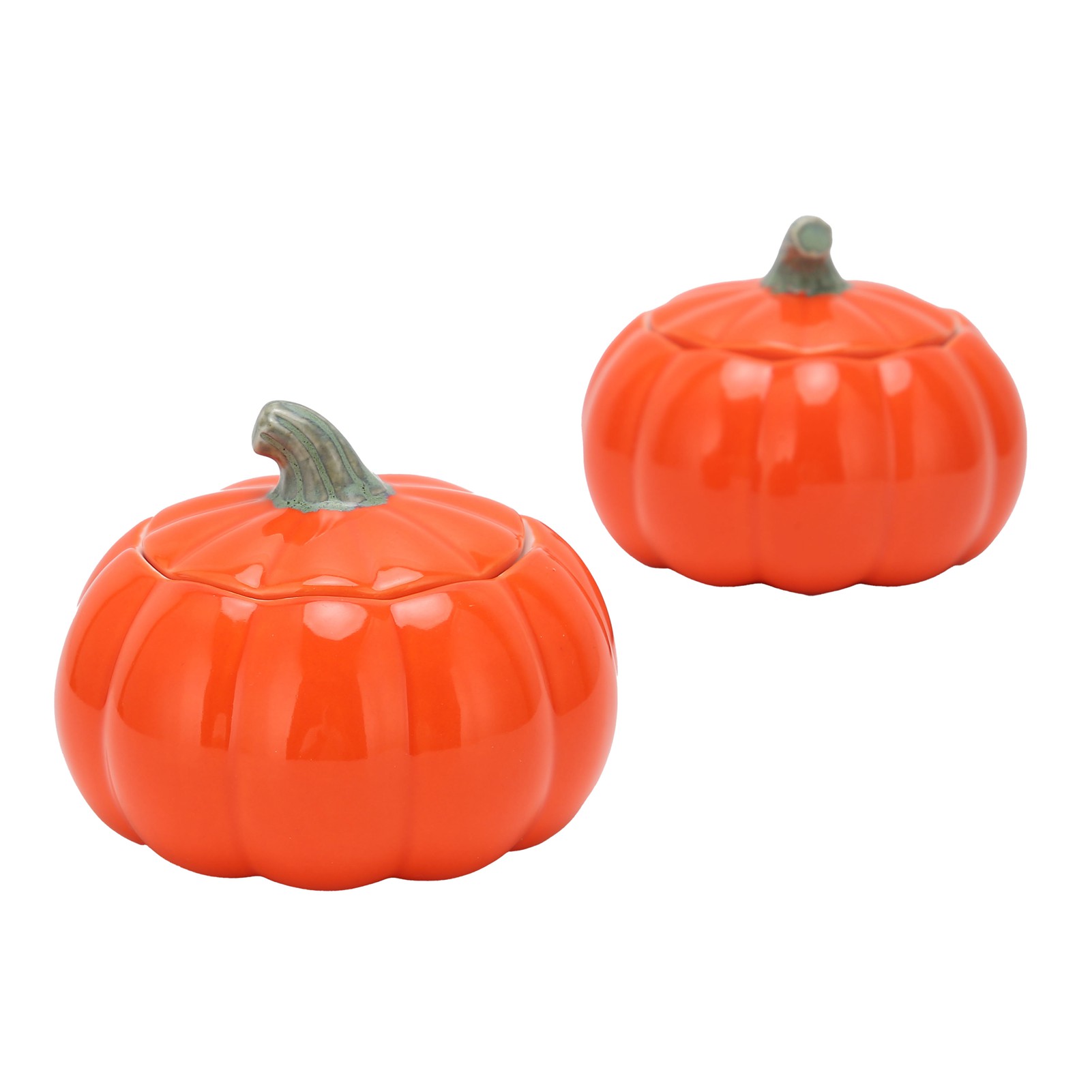 2-teiliges, Kürbisförmiges Tee-vorratsglas Aus Keramik, Luftdichter Behälter Mit Deckel Für Küche Und Haushalt, Orange