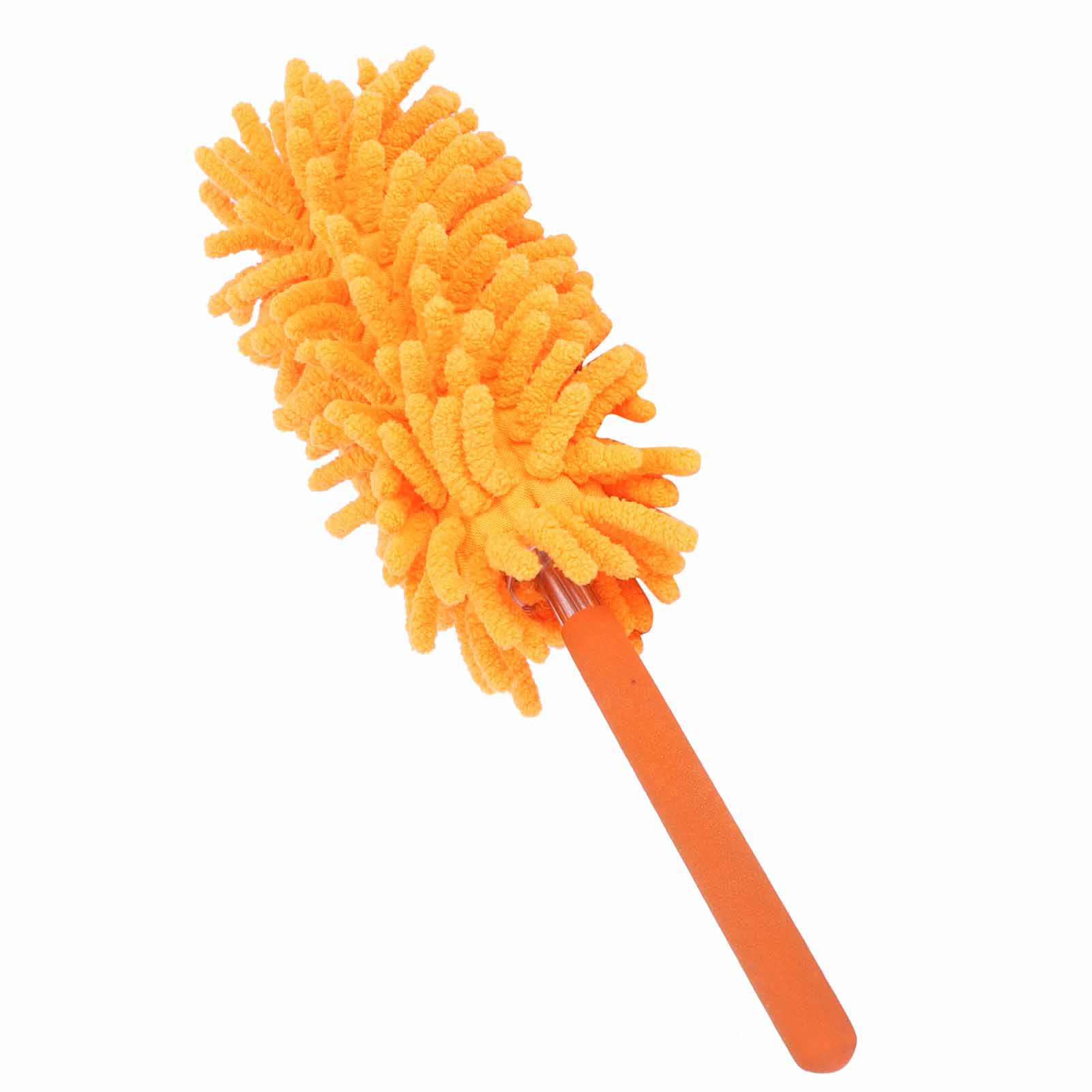 Abnehmbarer, Waschbarer, 72 Cm Langer Teleskop-staubwedel Aus Chenille, Orangefarbenes Staubtuch Für Die Haushaltsreinigung