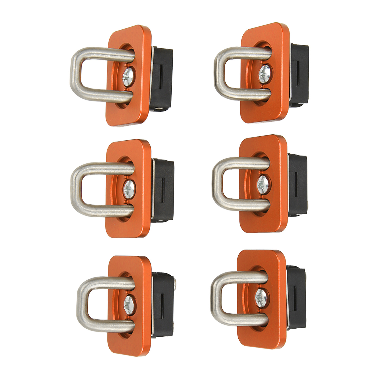 6-teiliges Edelstahl-zurrhaken-set Für Lkw-kippmulden, 1000-lb-bull-ringe, Ersatzteil Für Chevy Silverado 2007–2021, Orange