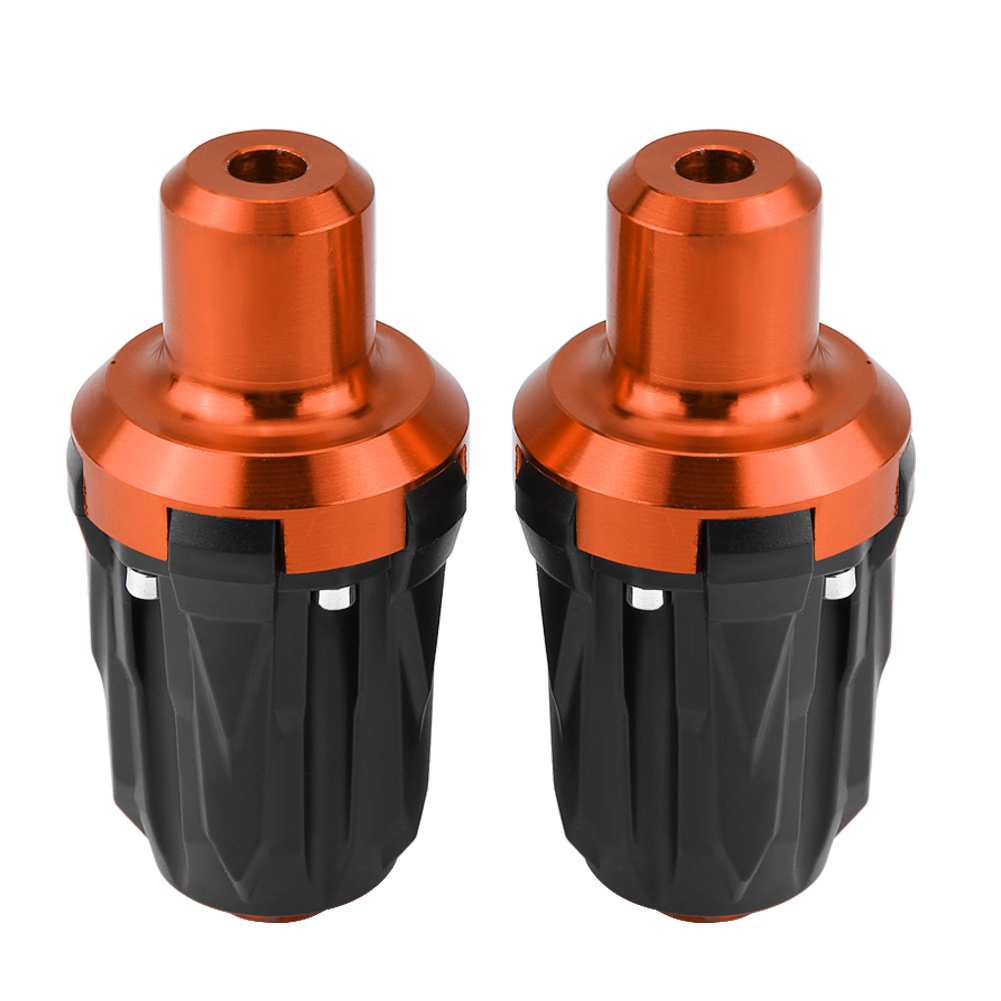 10-mm-motorrad-sturzschutz, Paar Orangefarbene Anti-sturz-rahmenendkappen, Verkleidungsschutz, Motorrad-sicherheitszubehör, Schutzständer, 2er-pack-set.