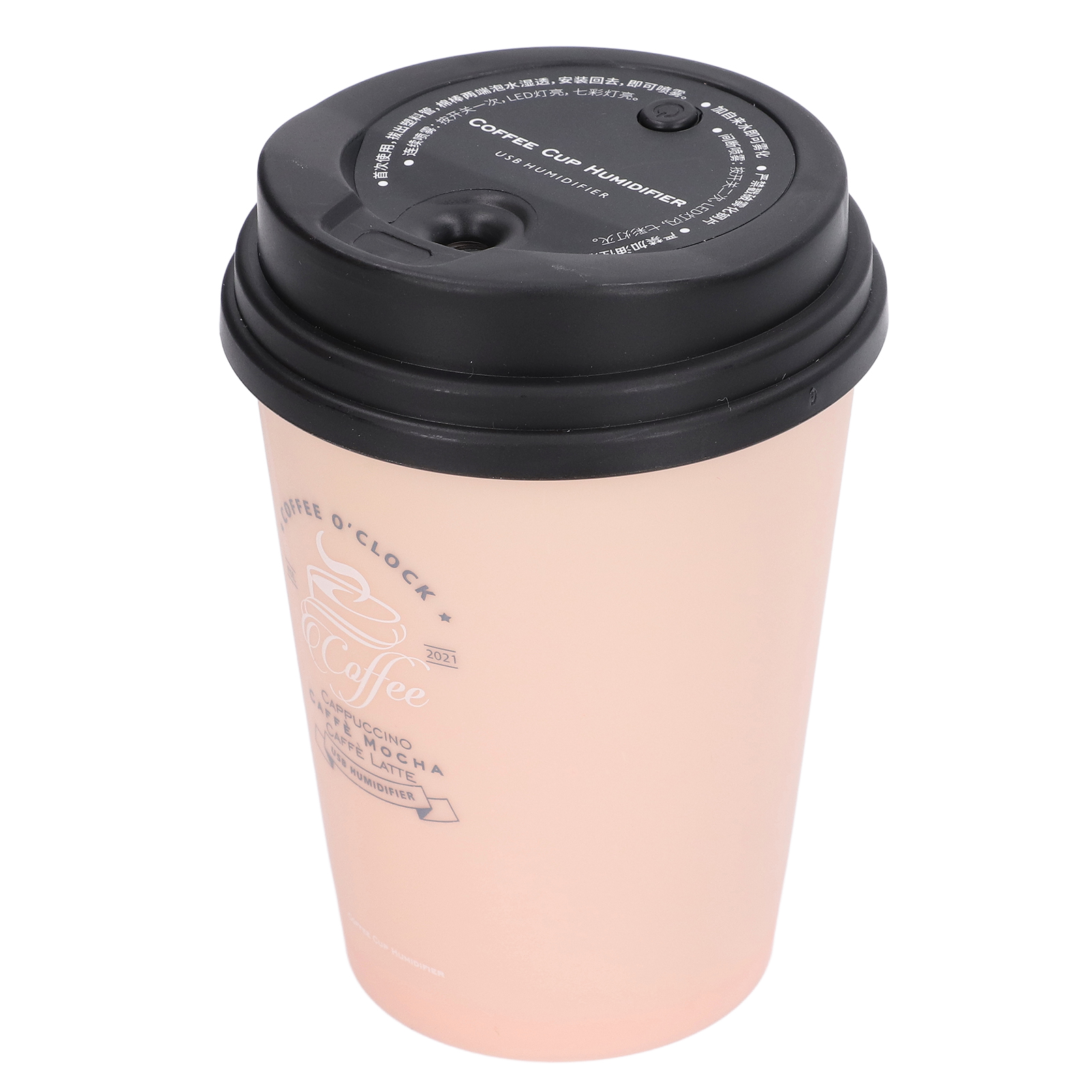Usb-luftbefeuchter, 300 Ml, Kaffeetassengröße, Geräuscharm, Automatische Abschaltung, Kompakt, Leicht Und Platzsparend, Mini-luftbefeuchter Für Auto, Zuhause Und Büro, Rosa
