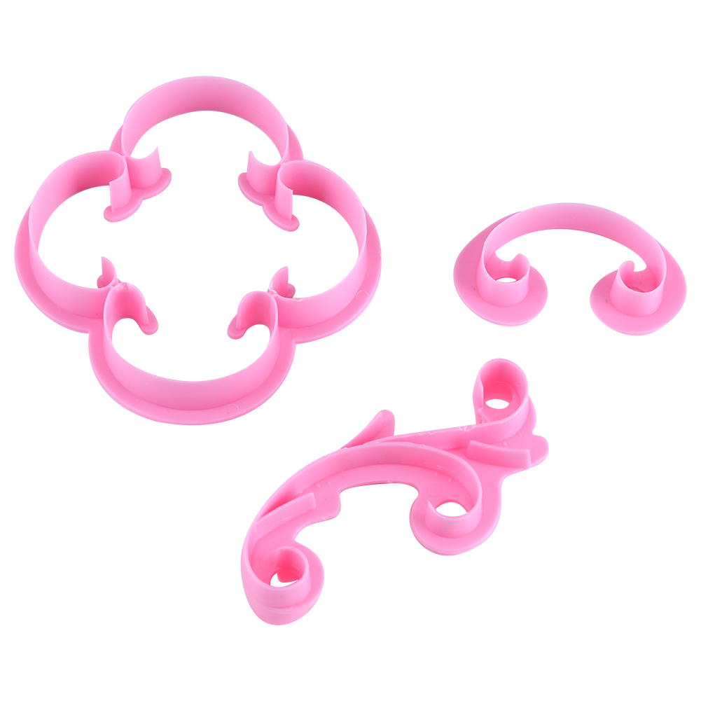 Set Mit 12 Rosafarbenen Blumen-ausstechformen Für Zuckerpaste, Kuchen, Kekse, Gebäck, Schokolade Und Dekorationsformen