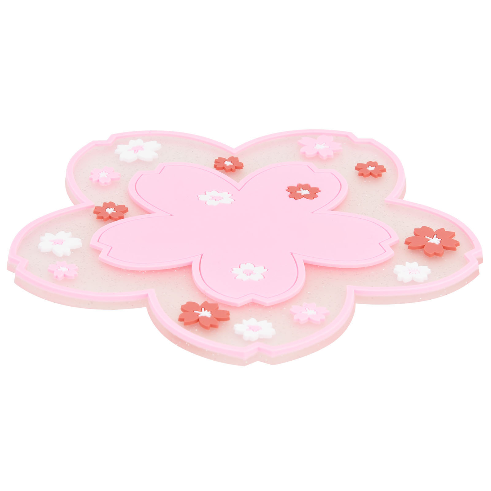 Set Mit 6 Blumenuntersetzern, Rutschfest, Wärmeisolierend, Tischschutz, Fleckenabweisend, Gegen Glasabdrücke, Für Möbel, Rosa Farbe, 10 Cm.