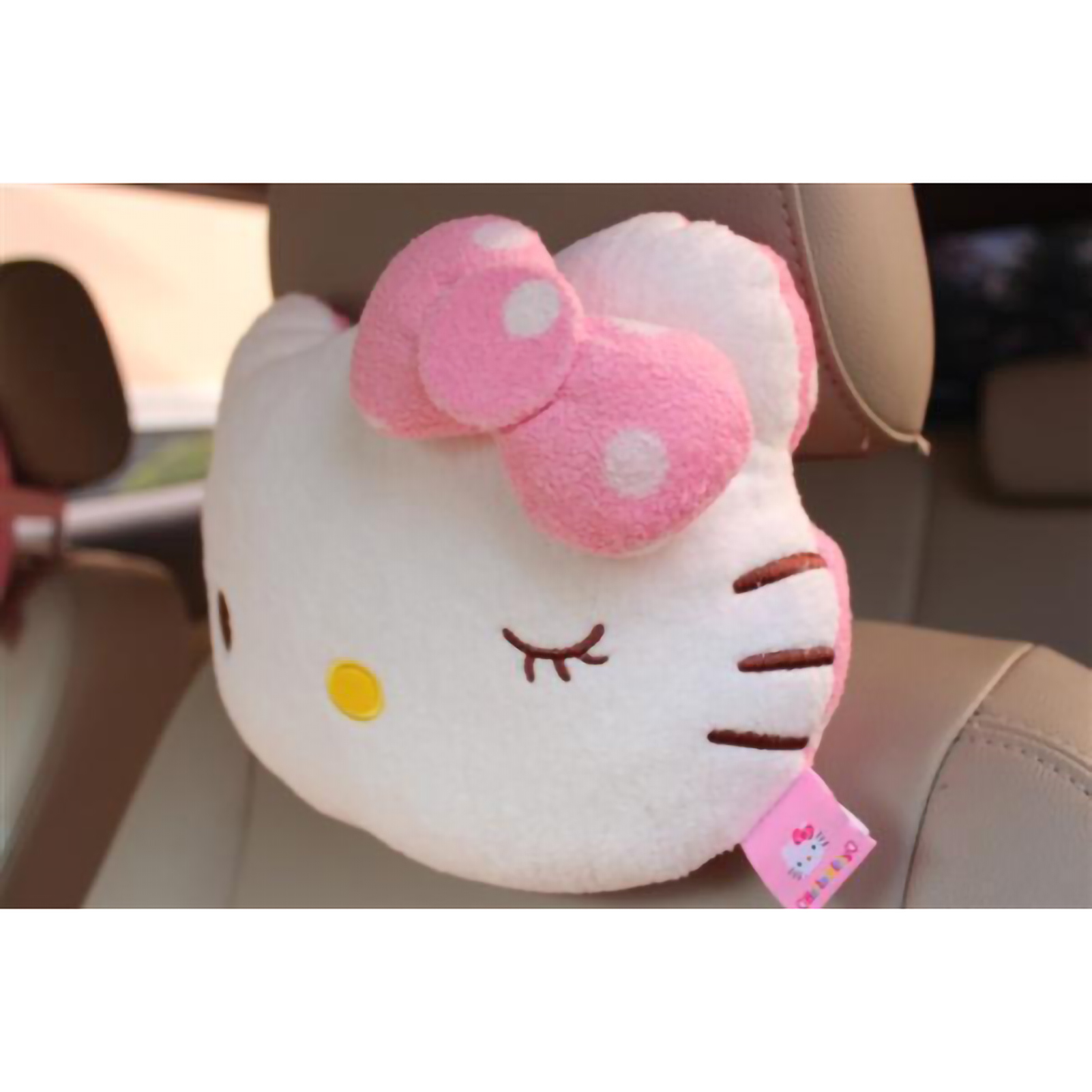 Auto-kopfstützenkissen Mit Cartoon-katze, Universelle Nackenstütze, Autositzzubehör, Reiseaccessoire Für Kinder Und Erwachsene, Zwinkernde Katze