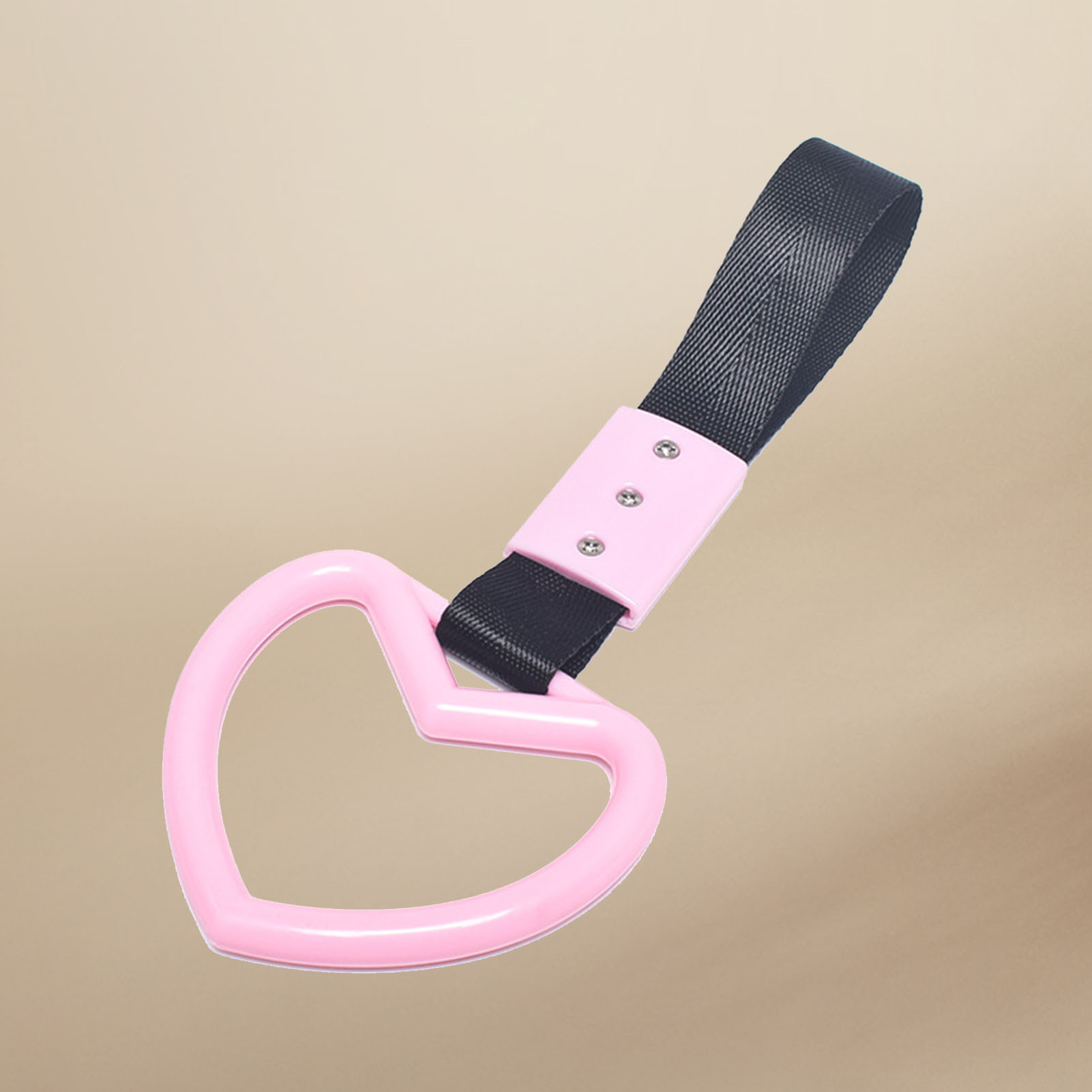 Herzförmiger Haltegriff Fürs Auto, Aus Robustem Kunststoff, Universell Einsetzbar, Dekorativer Ring Für Die Hintere Stoßstange, Rosa Farbe.