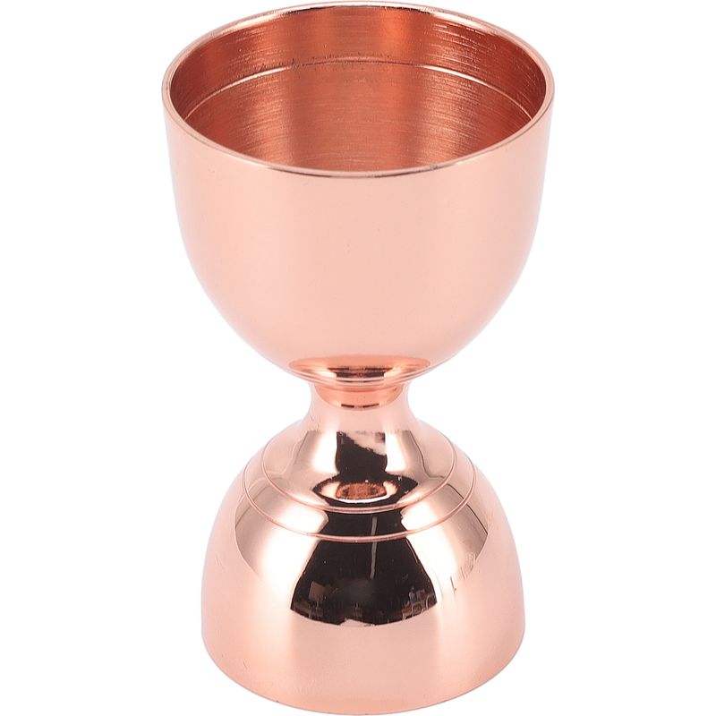 Robuster Und Hochpräziser Cocktail-jigger Aus Edelstahl Mit Großer Öffnung (30/60 Ml) Für Cocktailliköre. Roségoldene Ausführung.
