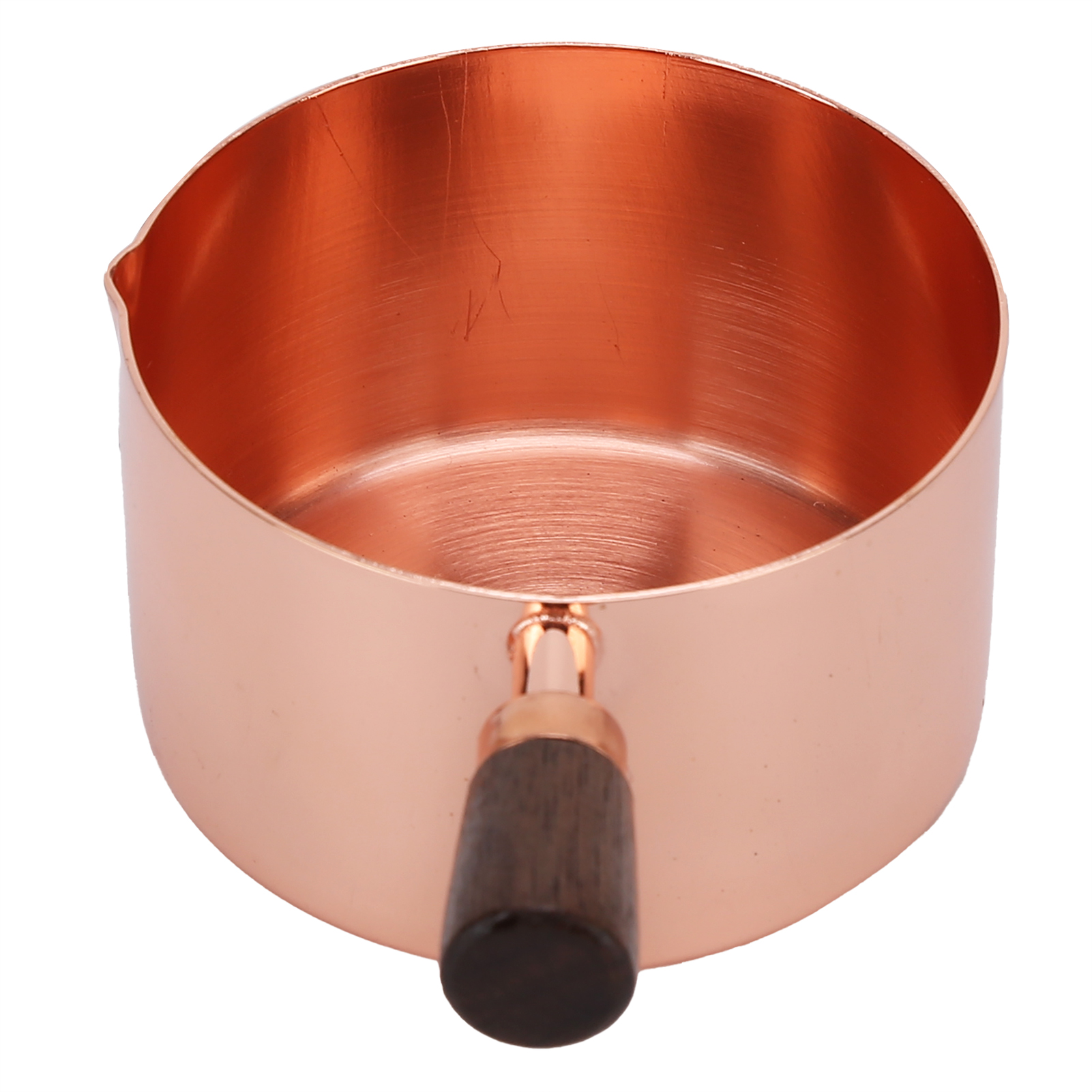 Saucentopf Mit Holzgriff, Roségoldener Edelstahl, Für Die Küche, 1 Tasse