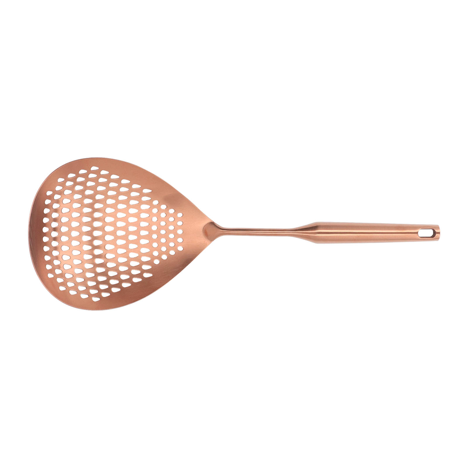 Schaumlöffel Aus Lebensmittelechtem Edelstahl 304 Mit Langem Griff Und Großem Durchfluss Für Die Küche, Roségold