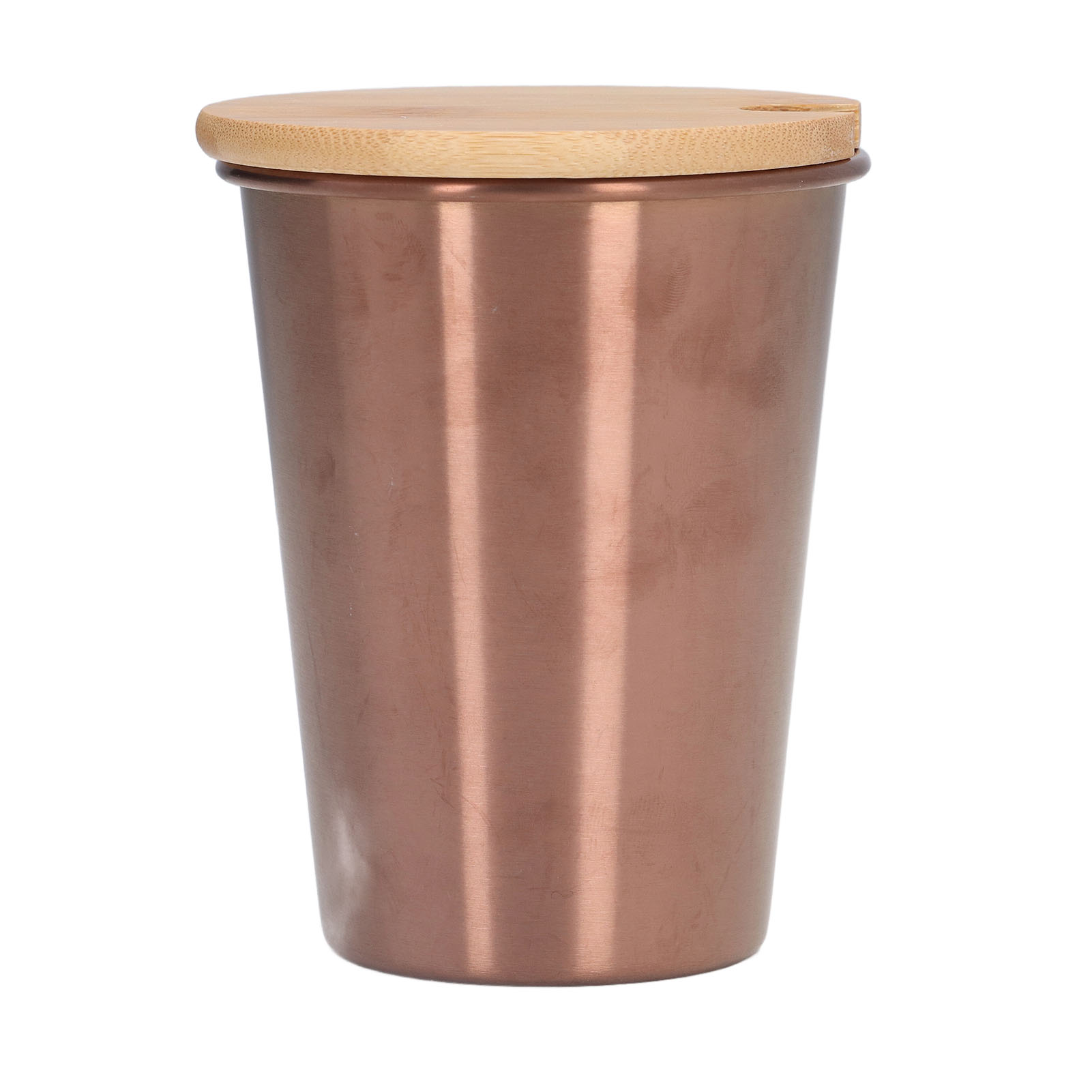 350 Ml Tragbarer, Einwandiger Edelstahlbecher Mit Deckel, Stapelbar, Für Kaffee, Bier Und Milch, Roségold