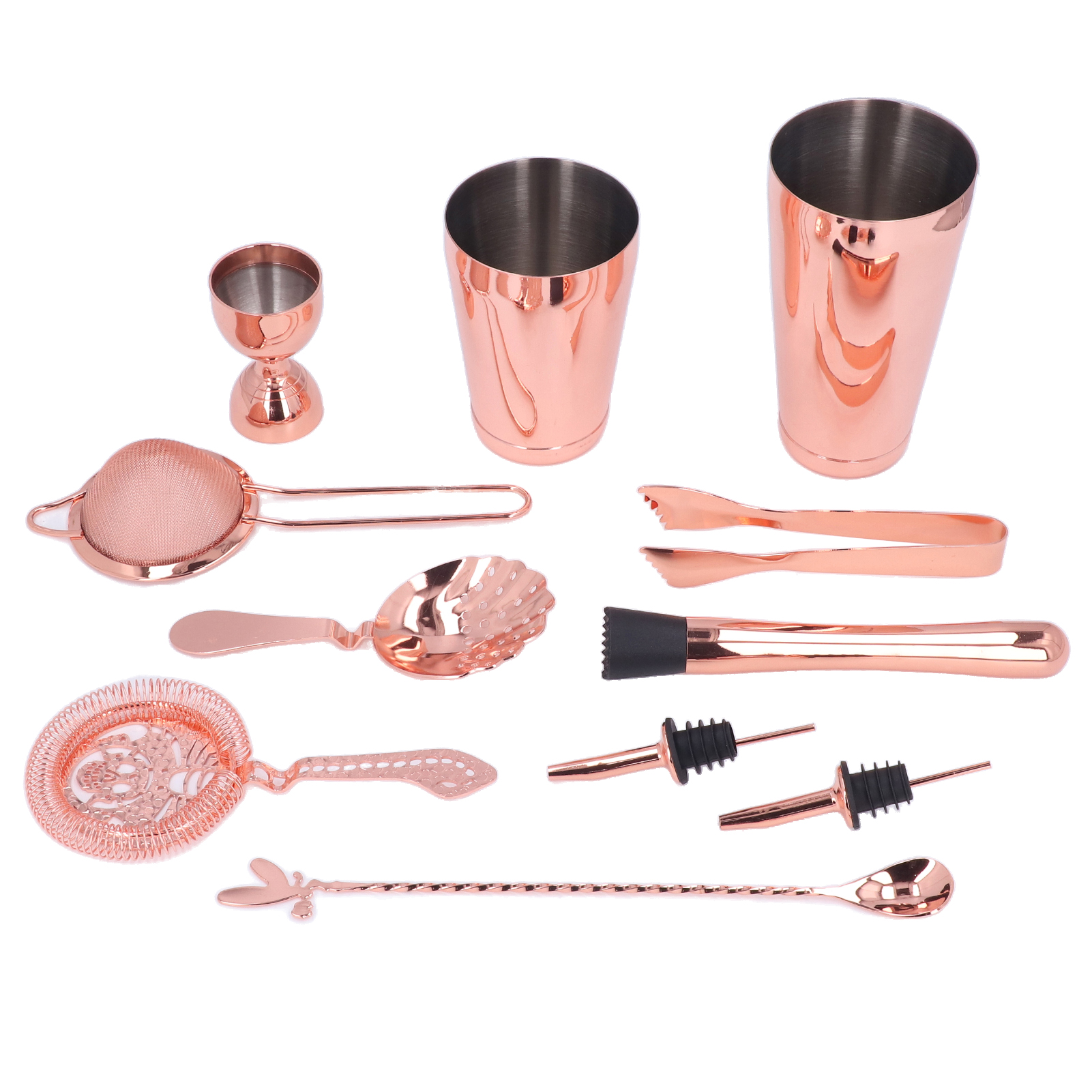 11-teiliges Cocktailshaker-set Aus Edelstahl, Getränkemixer-set, Bar-cocktail-mixer-set Für Den Haushalt, Roségold