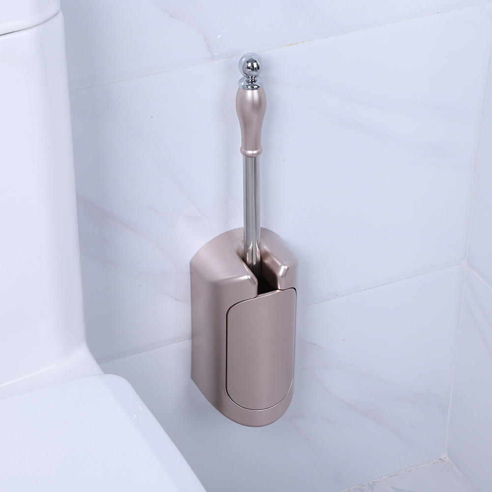 Wc-bürsten-set Aus Edelstahl Mit Roségoldener Halterung, Reinigungsset Für Zuhause/hotel, Robuster Stahlgriff
