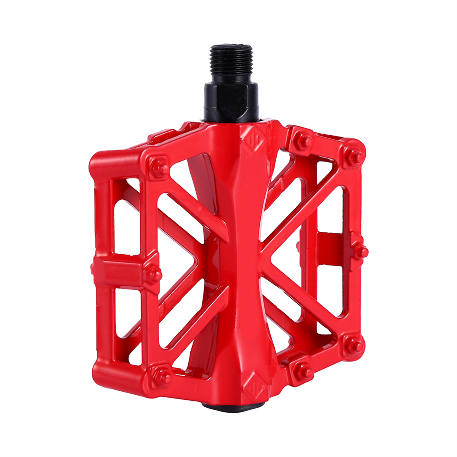1 Paire De Pédales De Vtt En Alliage D'Aluminium À Roulements Étanches (rouges)