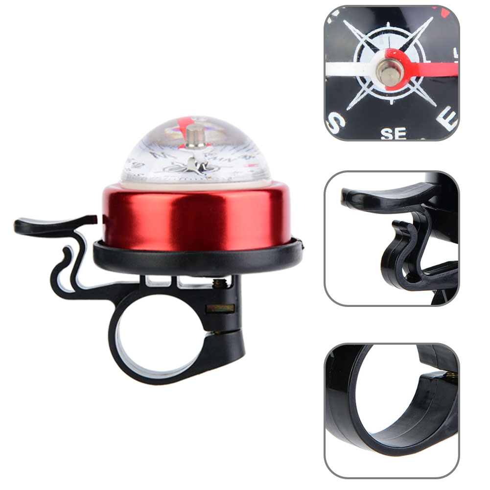 Fahrradklingel Mountainbike-horn Ring Metall Kunststoff Fahrradalarm Guide Kompass Rot