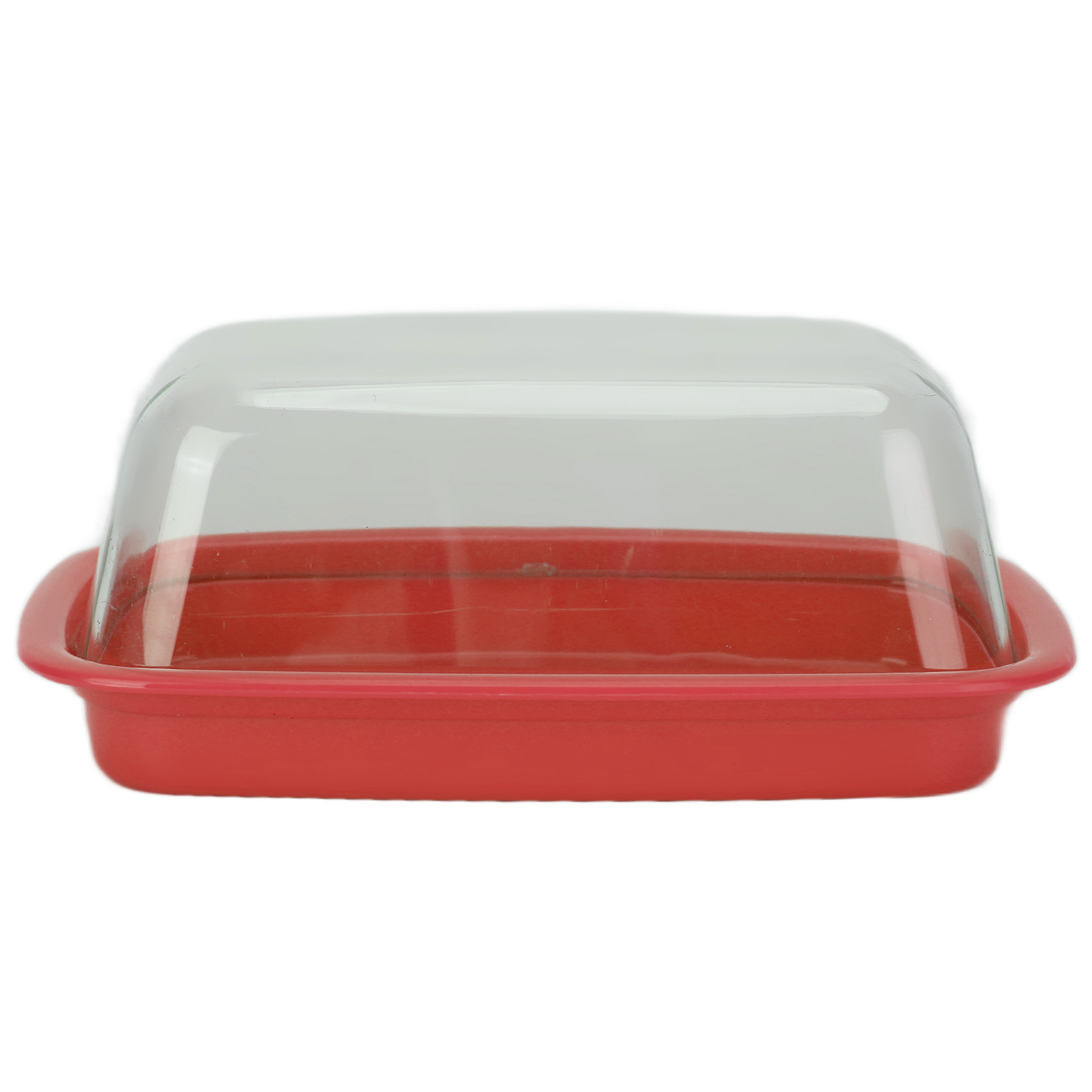 Gebogene Butterdose Mit Deckel, Käseplatte, Butterhalter, Tablett, Backutensil Für Die Küche (rot)