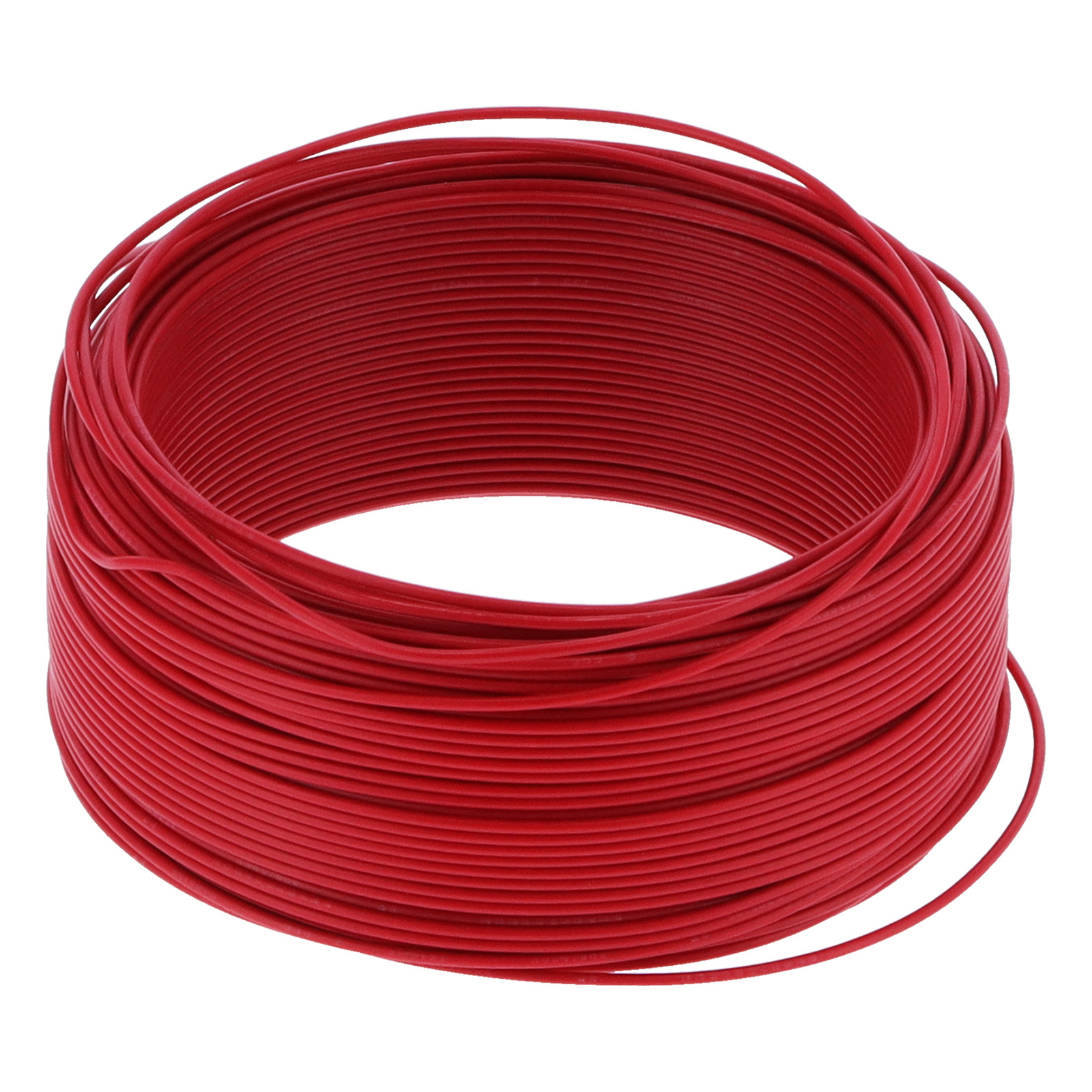 Bv‑1x1 Isolierter Leiterdraht, 7-adrig, Rot, Kupfer, Flexibel, 100 M / 328,1 Ft, Ac 300 V, Rot