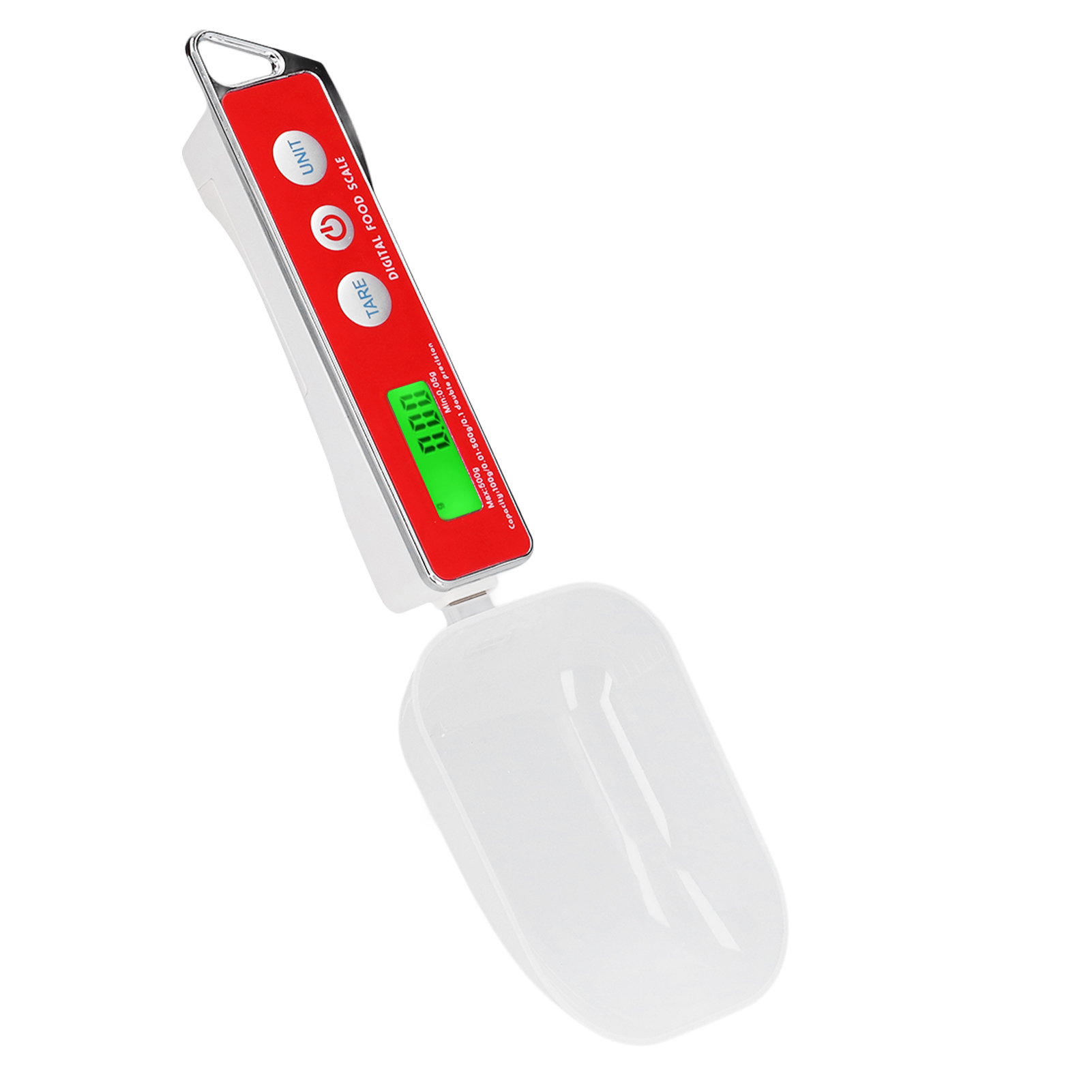 Digitale Löffelwaage, Tragbar, Aus Edelstahl, Für Den Haushalt, Zum Backen, Für Mehl, Tee Und Gewürze, 500 G/0,1 G, Rot