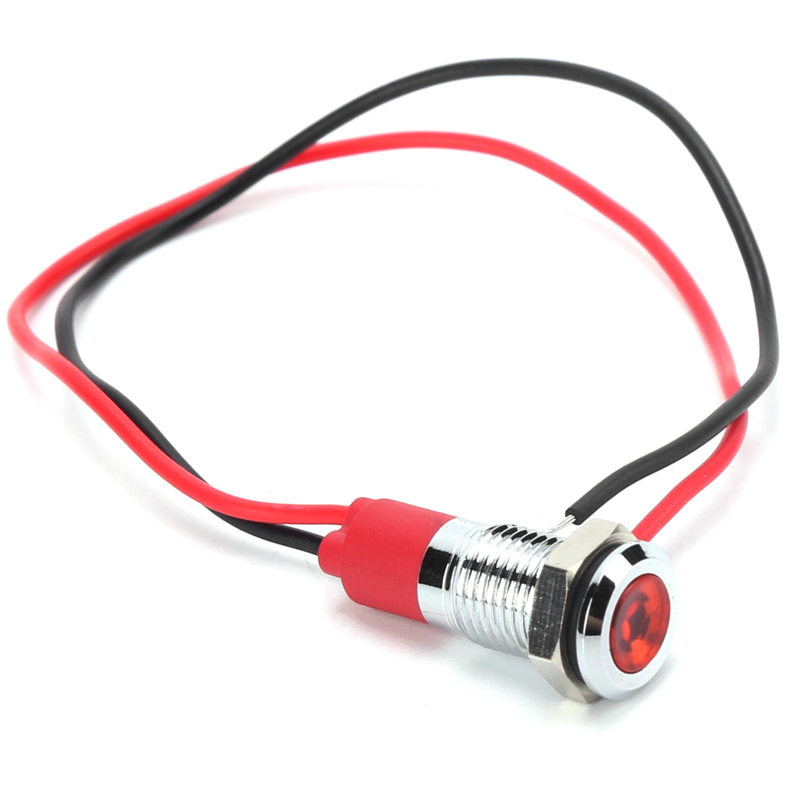 8-mm-led-blinkerlampe, Wasserdicht, Mit Kabel, Rot