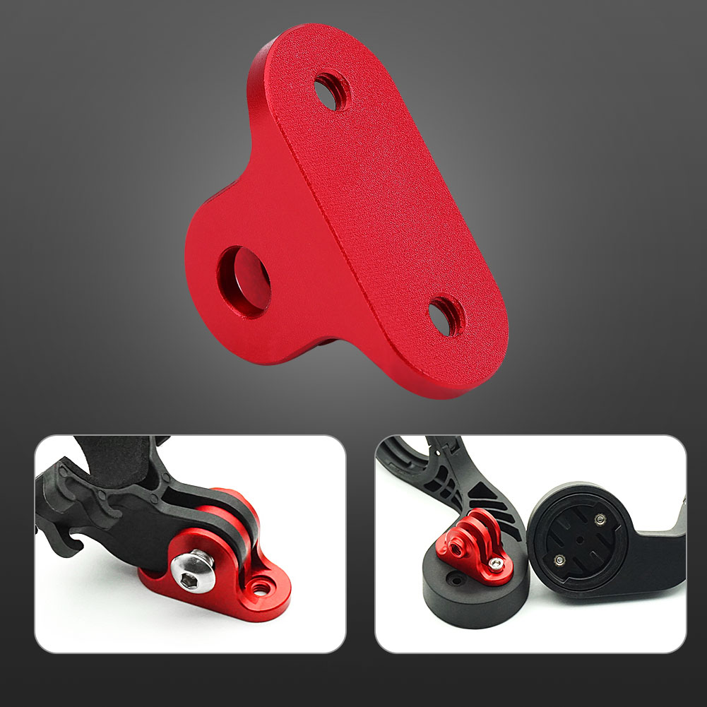 Support De Fixation Métallique Pour Compteur De Vélo, Adaptateur Pour Caméra Gopro (rouge)