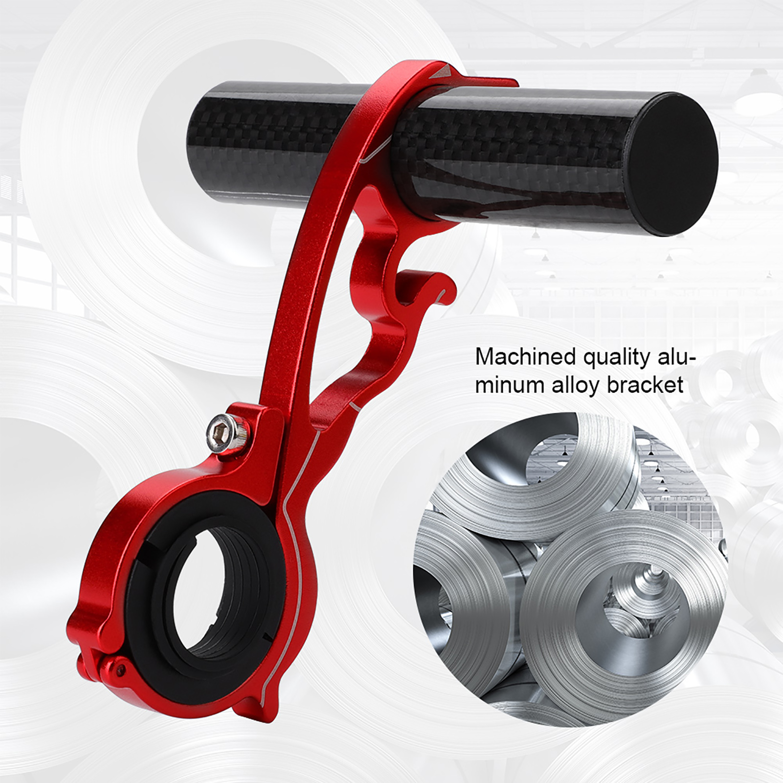 Support De Rallonge De Guidon Pour Vélo, Compatible Avec Lampes Gps/phares/appareils Photo (rouge)