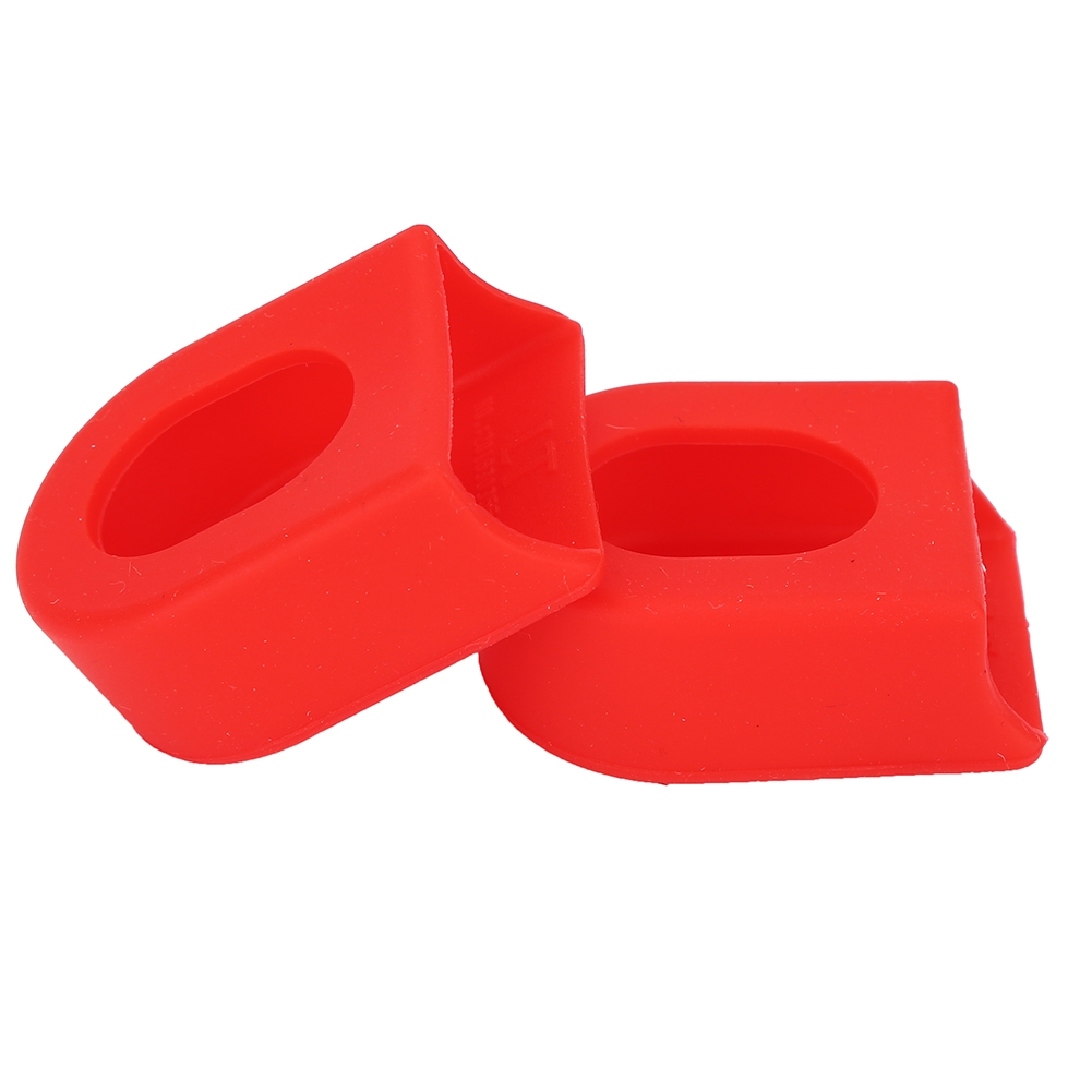 Paire De 2 Manchons De Protection Souples Pour Manivelles De Vélo (rouge)